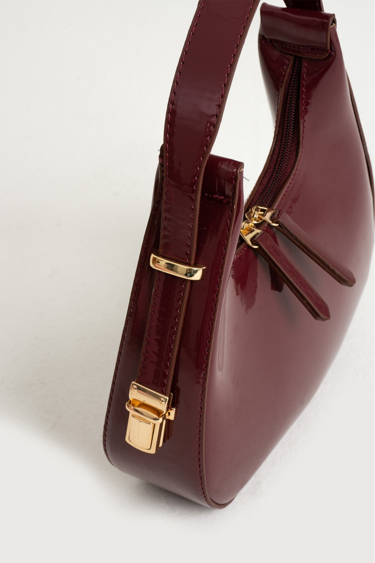 Mybag Rugan Deri Baget Kadın Kol Çantası - Cherry Bag Model görsel 3