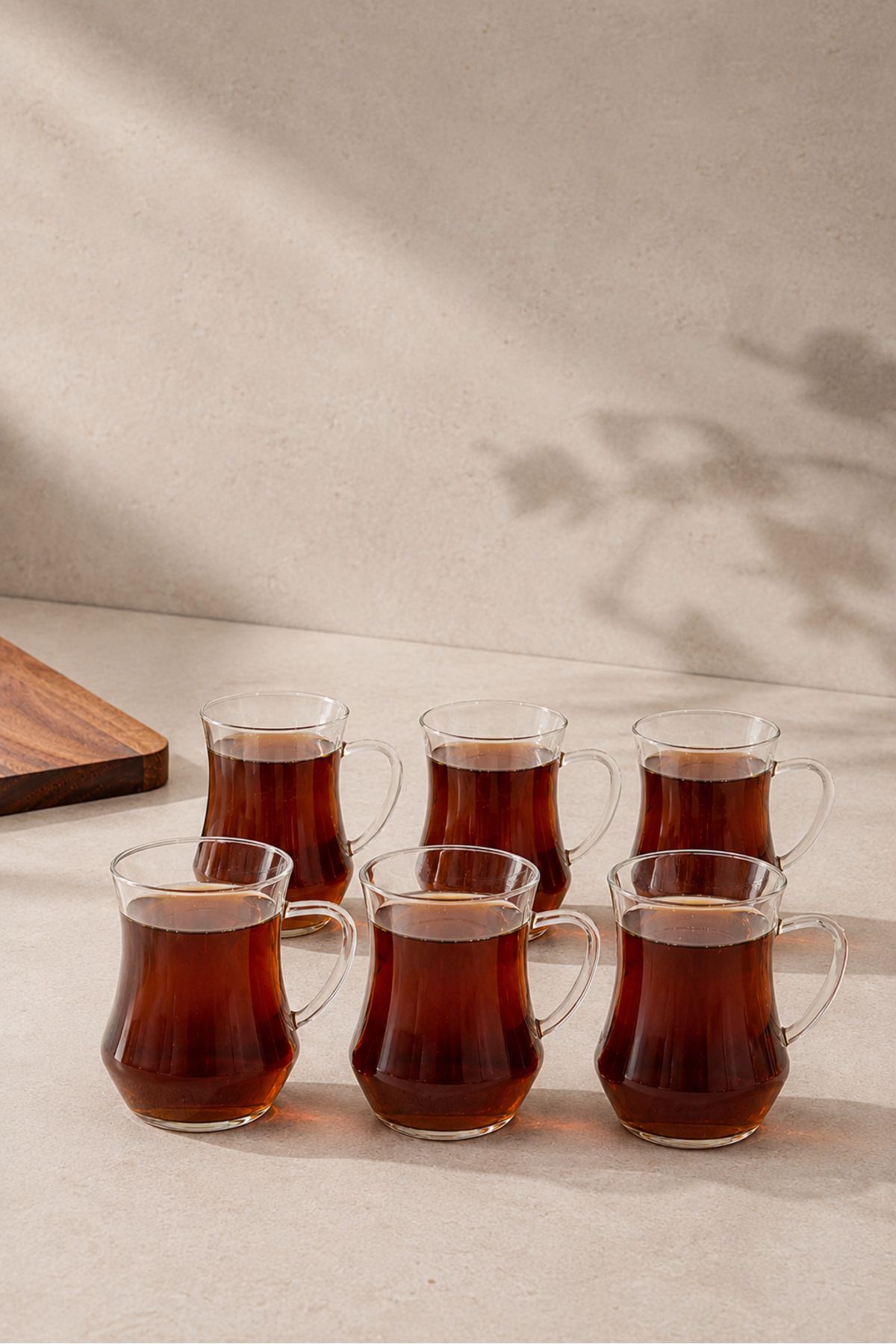 6-Piece Glass Tea Cup Set - 170 ML