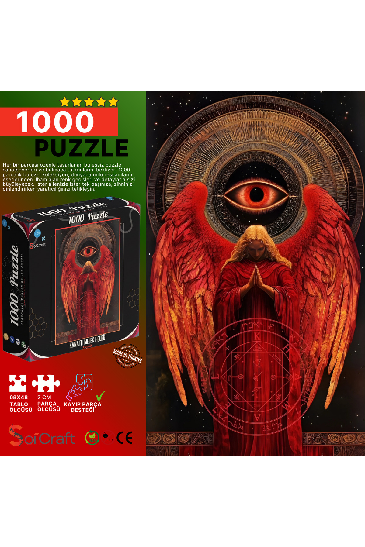 Soi Craft 1000 Parça Puzzle Kanatlı Melek Kozmik #6531 - Fiyatı