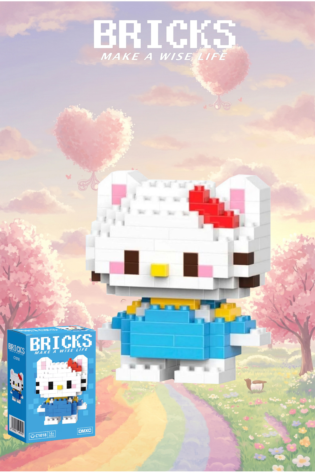 Bricks make a wise life Sanrio Mavi Hello Kitty Bricks Karakter
