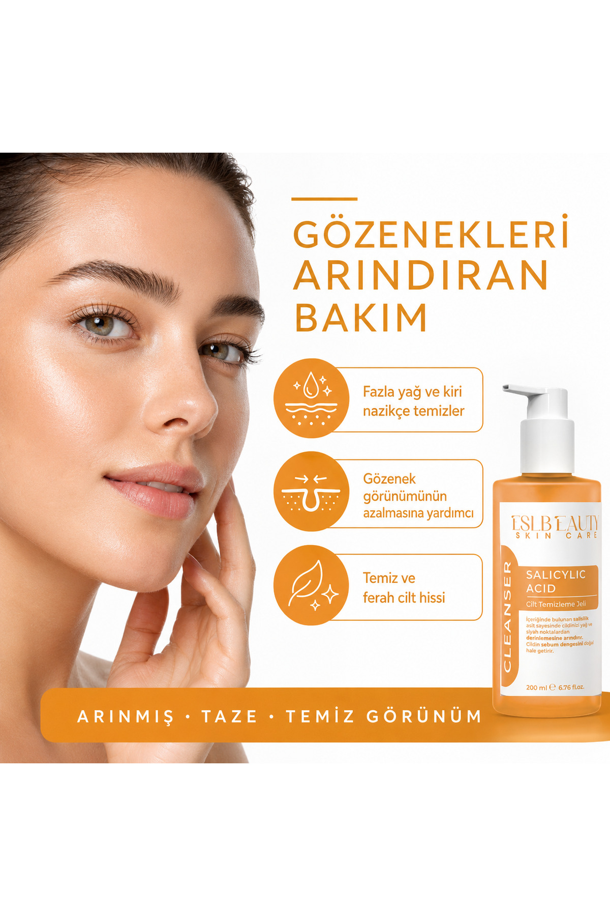 Salisilik Asit Yüz Yıkama Jeli 200 ml – Gözenek Arındırıcı, Akne & Siyah Nokta Karşıtı — 2131421 — تصویر 4 از 6