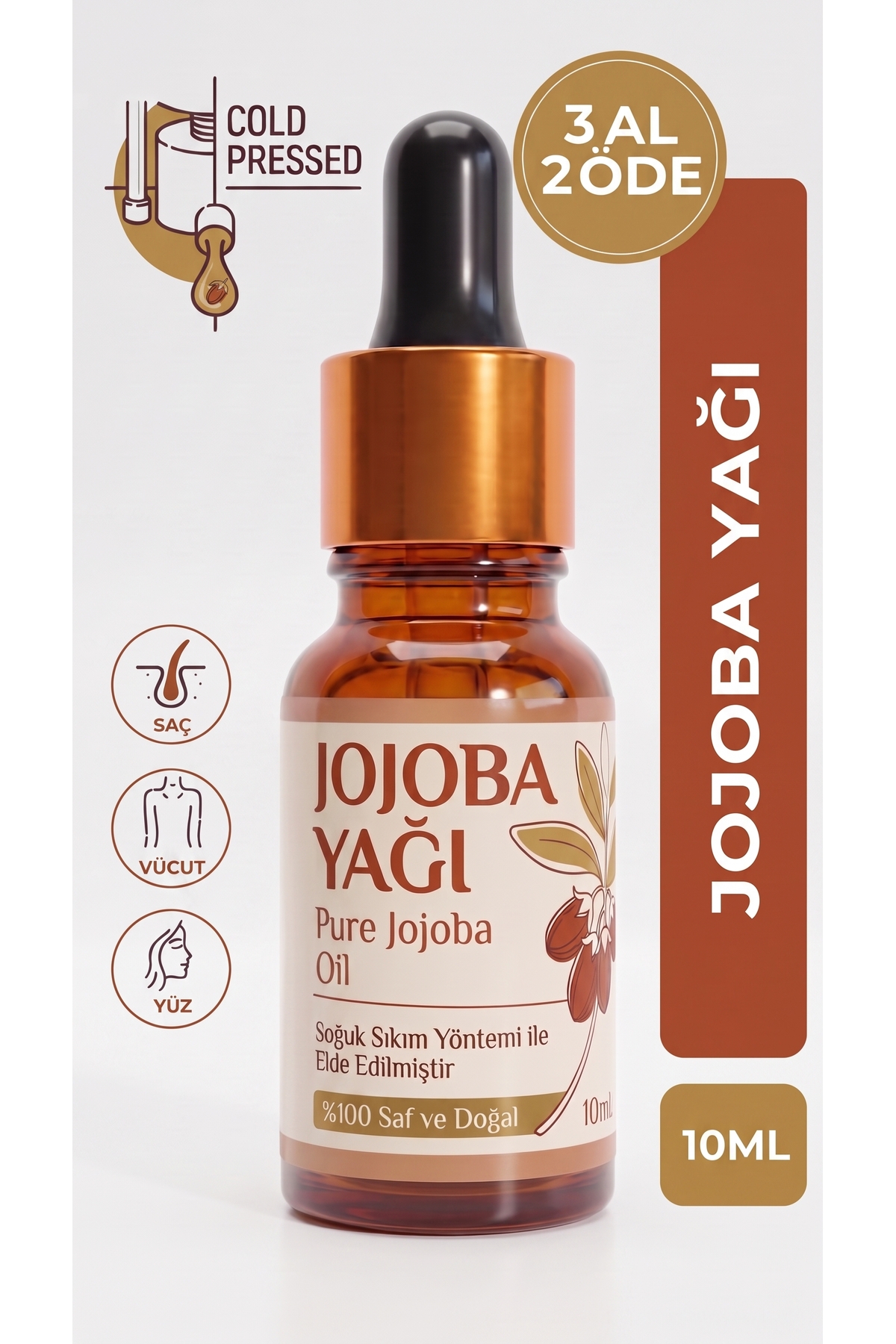 aktarloji Jojoba Yağı 10 ml / Soğuk Sıkım / %100 Saf Ve Doğal / Jojoba Oil — A1-Jojoba-yag-10