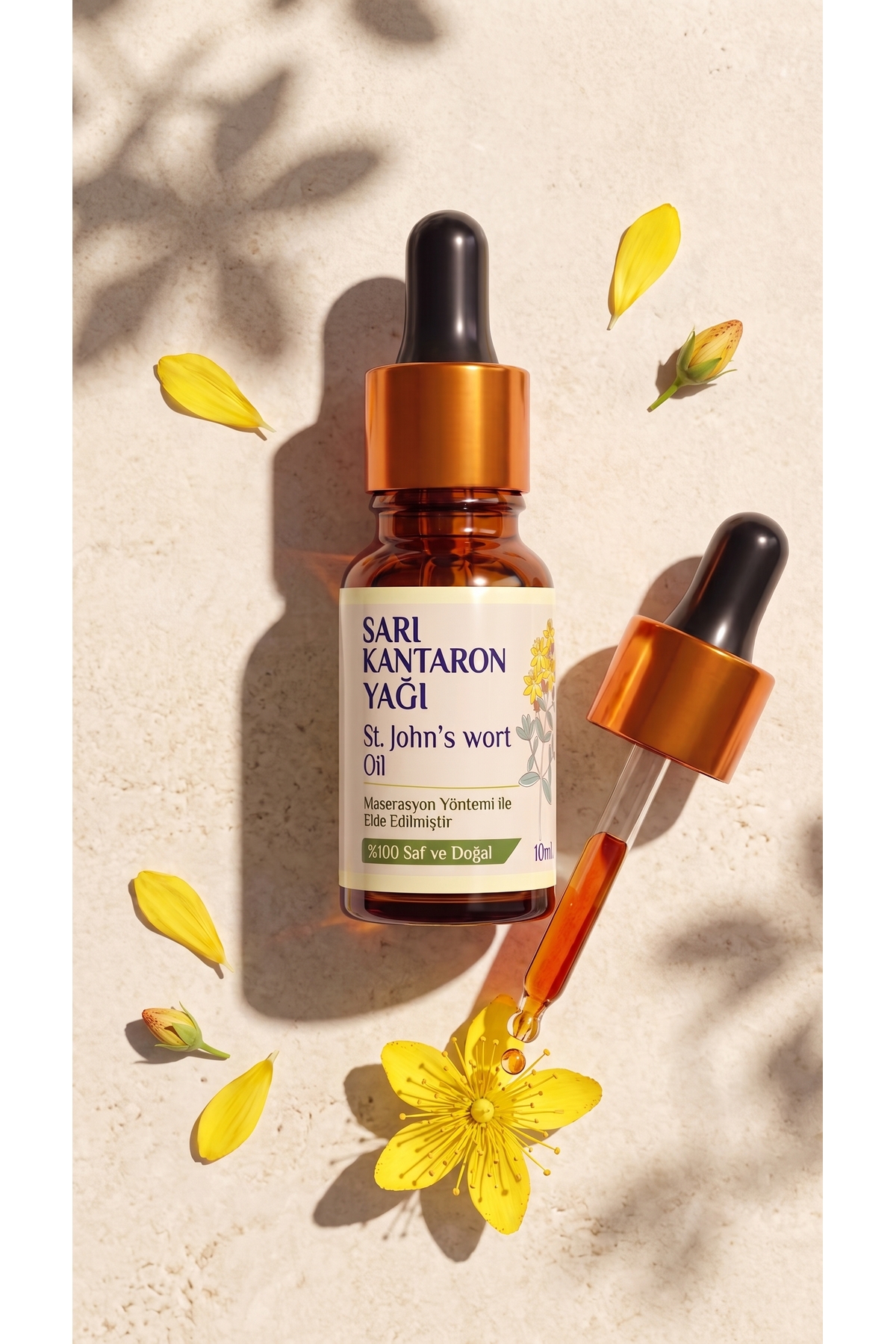 Sarı Kantaron Yağı 10 ml / %100 Saf Ve Doğal / St. John's Wort Oil — A1-Kantaron-yag-10 — تصویر 3 از 8