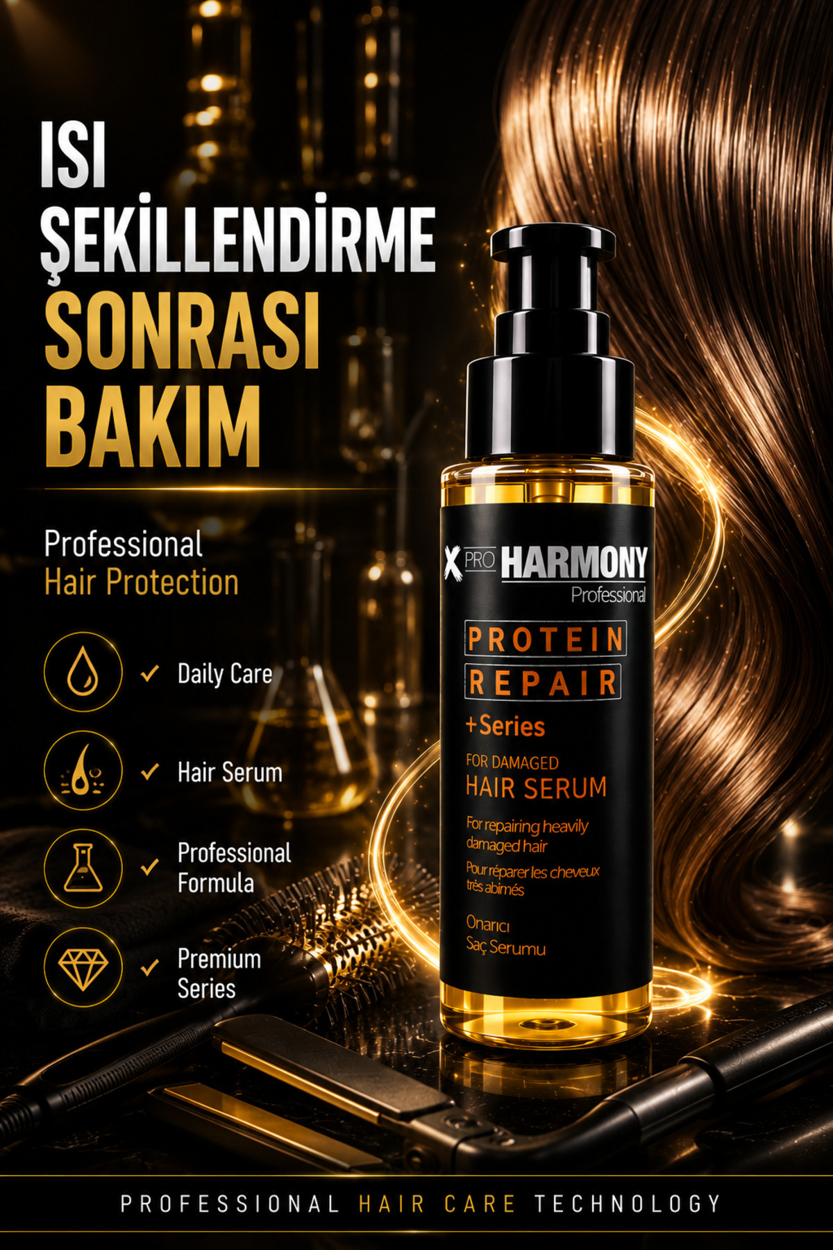 سرم مو ترمیم کننده پروتئینه XPRO Harmony + سری مخصوص موهای آسیب دیده ۱۰۰ میلی لیتر — XPH-8682887911321 — تصویر 6 از 8