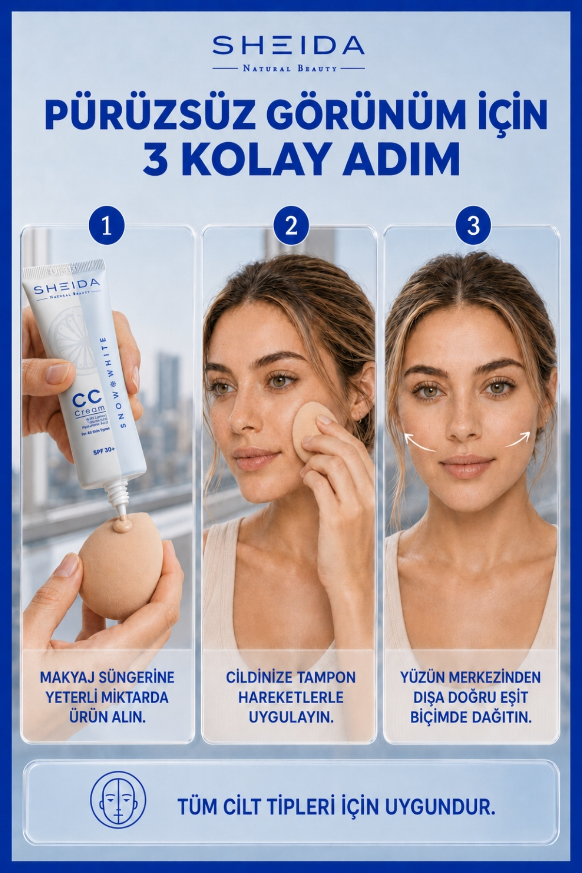 کرم روشن کننده لک اسنو وایت سی سی SPF 30+ با پوشش بالا و رنگ یکنواخت، 50 میلی لیتر — بژ 8698583344653 — تصویر 8 از 8