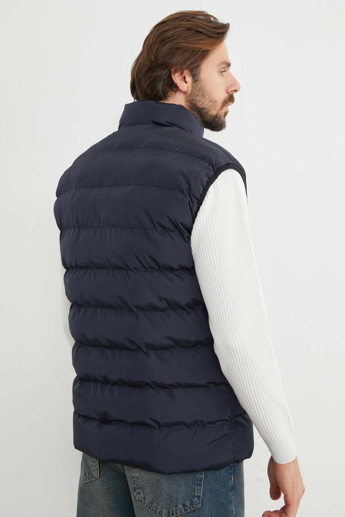 Fulla Moda Baskılı Çıt Çıtlı Şişme Yelek görsel 7