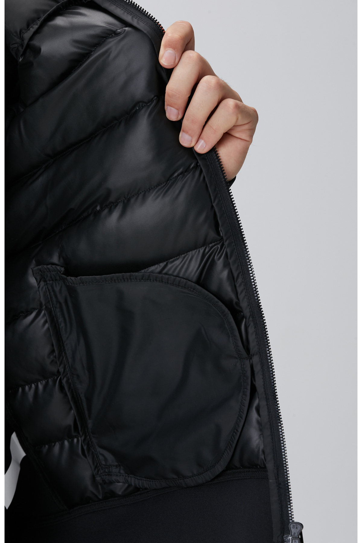 N-Tech Siyah Kapüşonlu Puffer Mont — مشکی 1095553 — تصویر 8 از 8