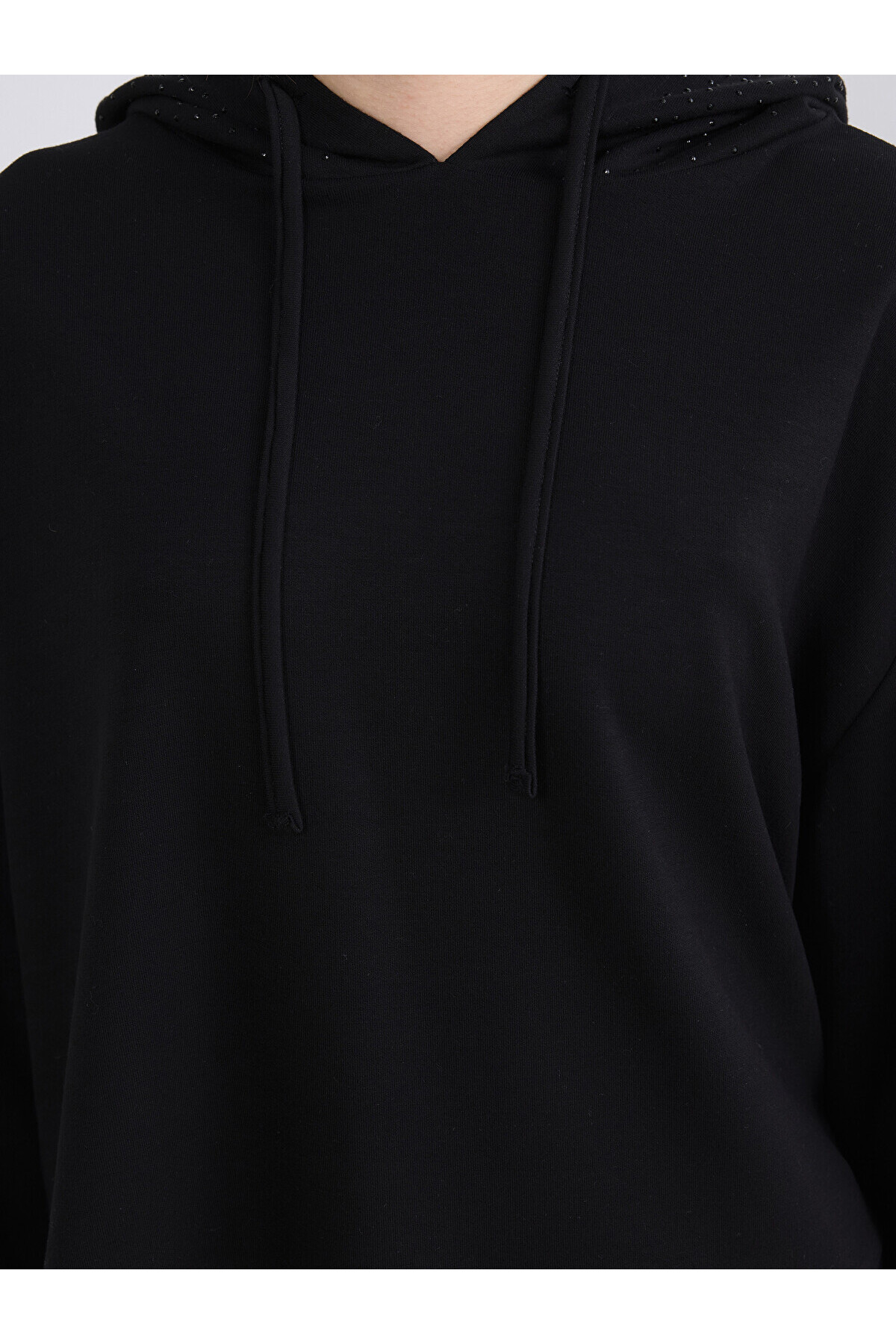 ALITA CITY Farkıyla Soulife Siyah Taşlı Loose & Bol Kadın Hoodie — TYC5BFA05B83F47D30A48E900 — تصویر 4 از 7