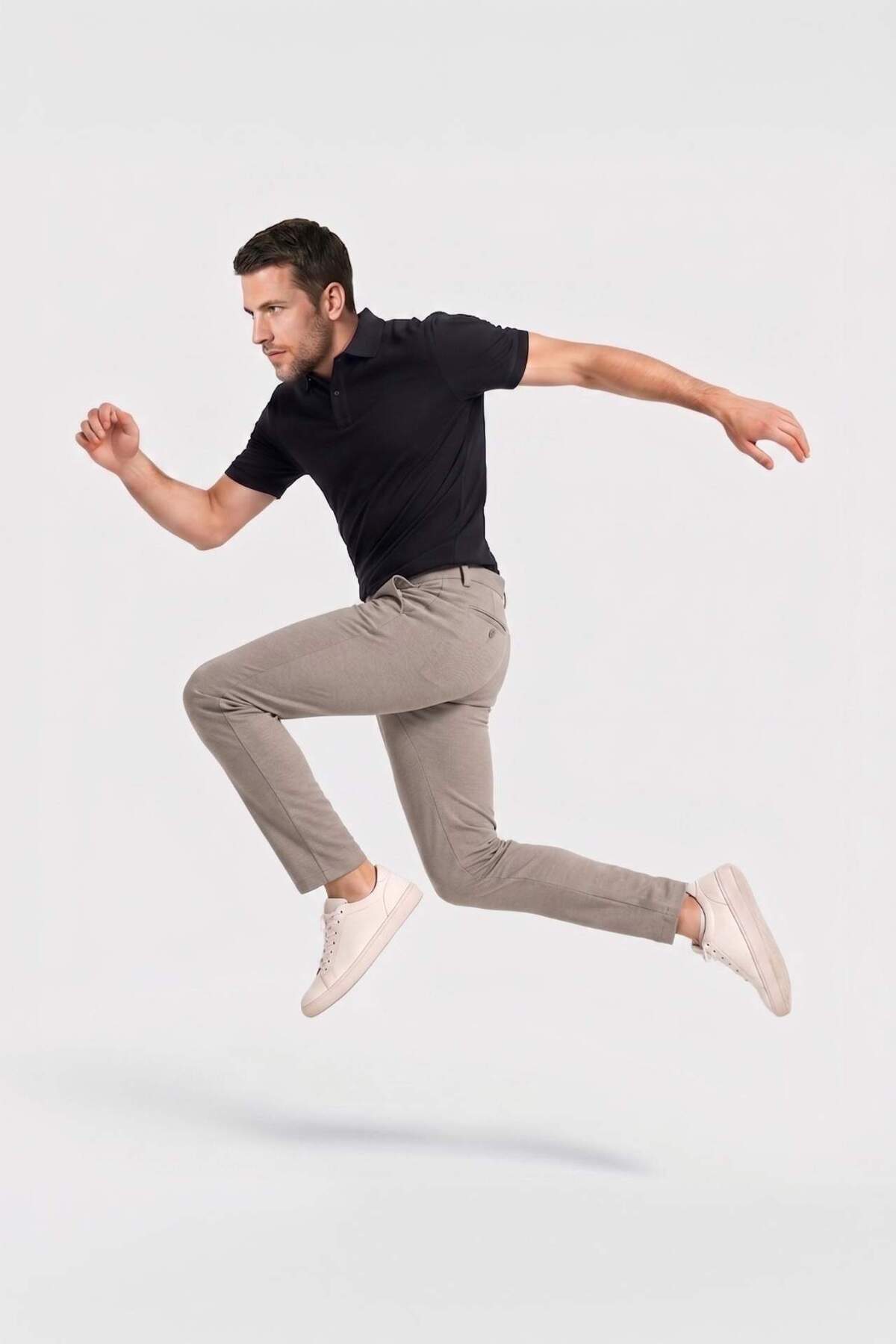 DeFacto Esnek Kumaş Jogger Düz Paça Her Yöne Esneyen Kumaş Pantolon T6317AZ25AU — بژ