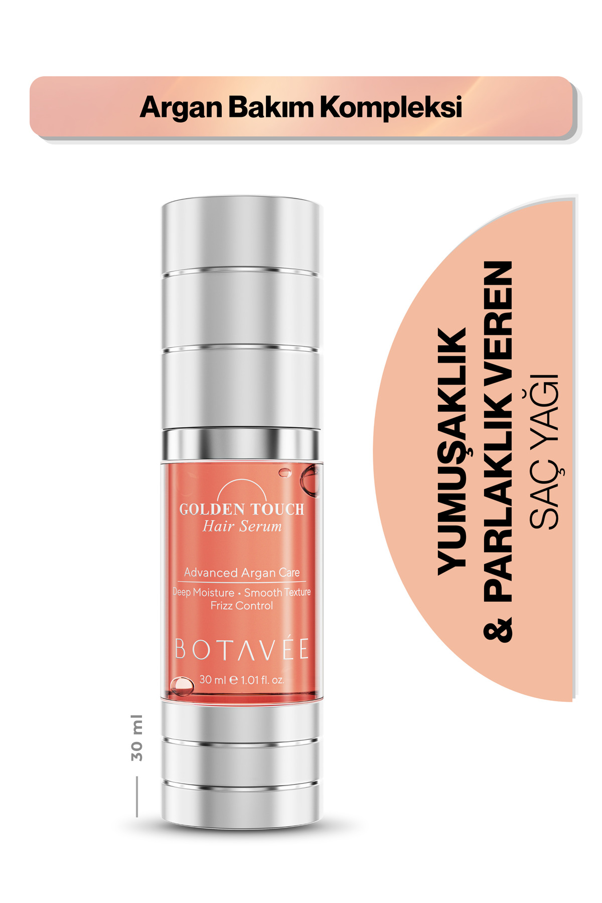 Botavee Besleyici ve Onarıcı Saç Serumu - Parlaklık Veren, Elektriklenme Karşıtı ve Kolay Tarama Desteği - 30 ml — BOT-GTS-30