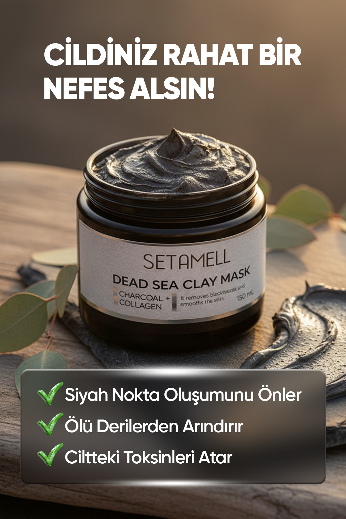 Ölü Deniz Maskesi Kolejenli Siyah Nokta Sivılce Ve Yaslanma - Karşıtı - Collegen Mask — SETAMELL-1 — تصویر 8 از 8