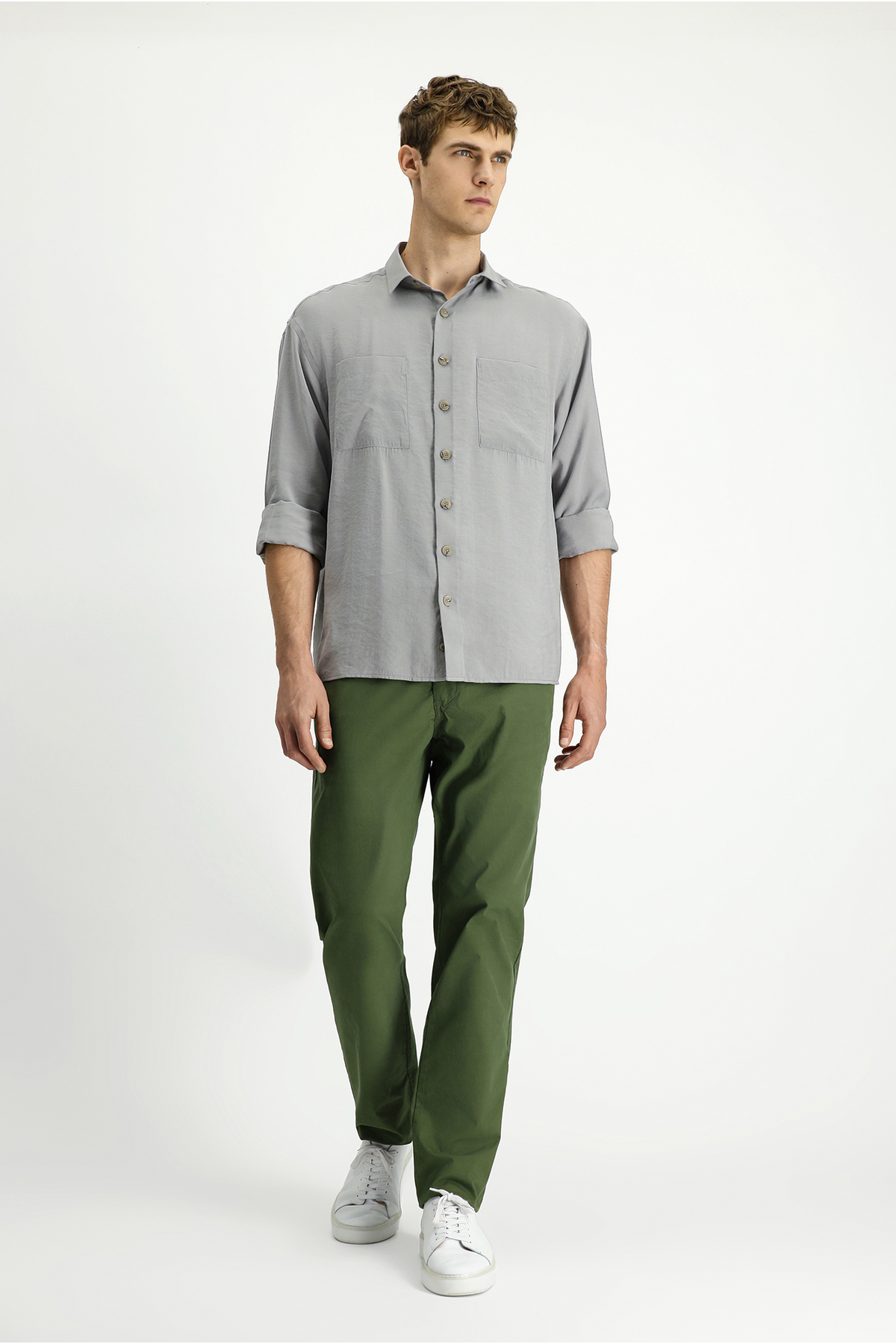 Kiğılı Relaxed Fit Rahat Kesim Likralı Kanvas / Chino Pantolon görsel 3
