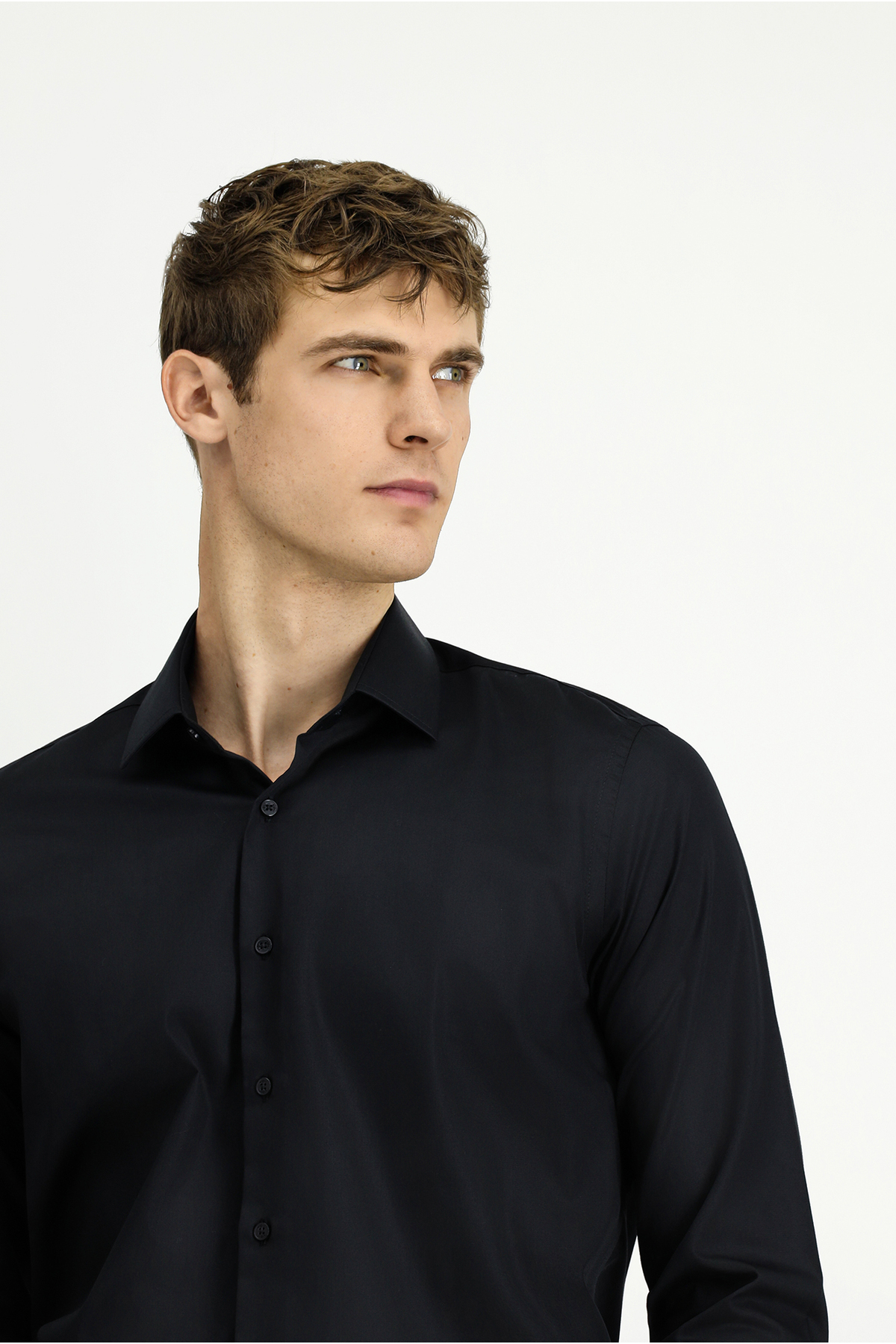 Uzun Kol Slim Fit Dar Kesim Non Iron Klasik Pamuklu Gömlek — سفید TYCUZB2R3N168873081029752 — تصویر 4 از 7