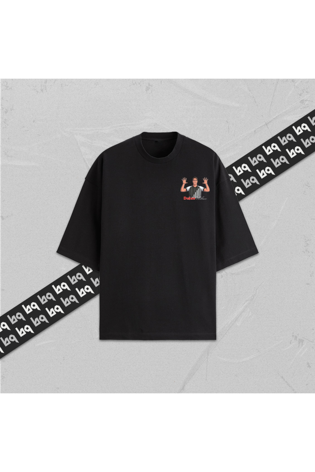 collection of bq DUSAN VLAHOVIC Oversize %100 Pamuklu Unisex Baskılı T-Shirt görsel 2
