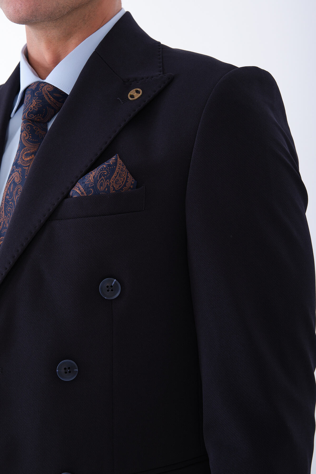 The Tailor Classics Erkek Kruvaze Takım Elbise - Erkek Ceket Pantolon görsel 4