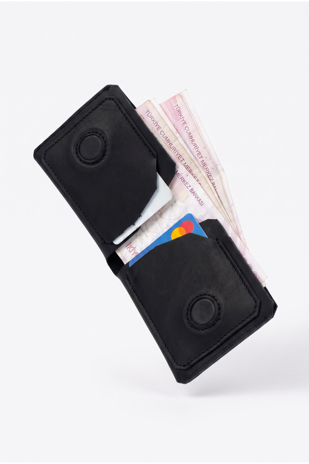 BeeBlack %100 Hakiki Deri CLARK Model Erkek Cüzdan - Mıknatıslı Şık Minimalist Cüzdan
