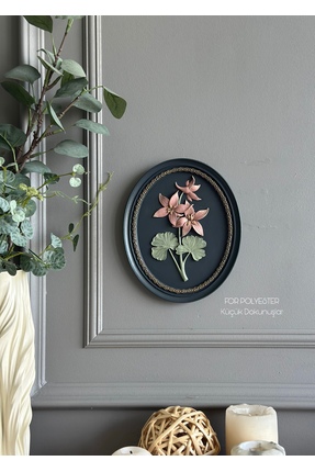 FOR POLYESTER Küçük Dokunuşlar Dekoratif Flowers Duvar Aksesuarı Oval Pano Bi...