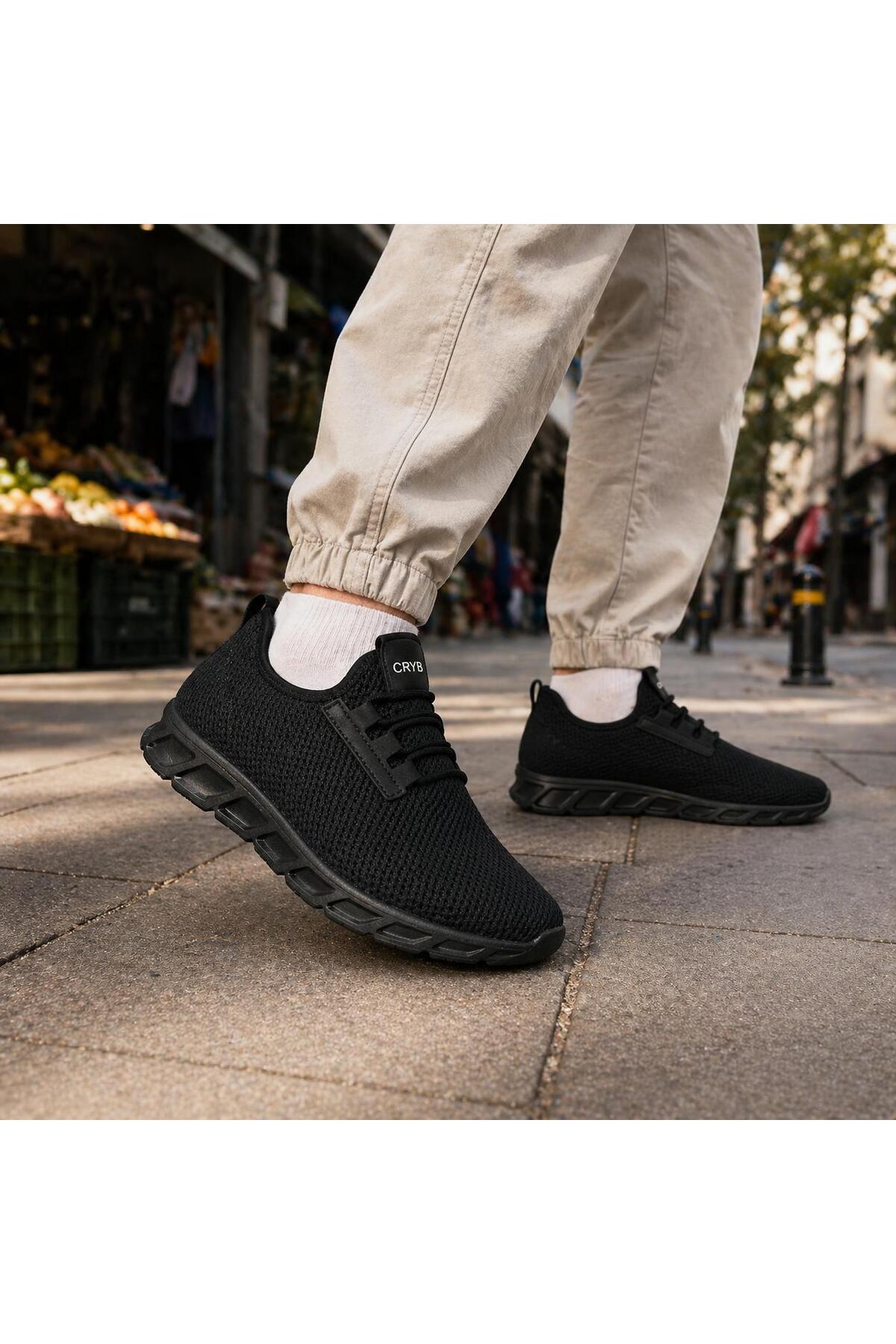 crybrands CRYB Günlük Rahat Hafif Fileli Unisex Spor Ayakkabı, Kaymaz Taban Slip-On