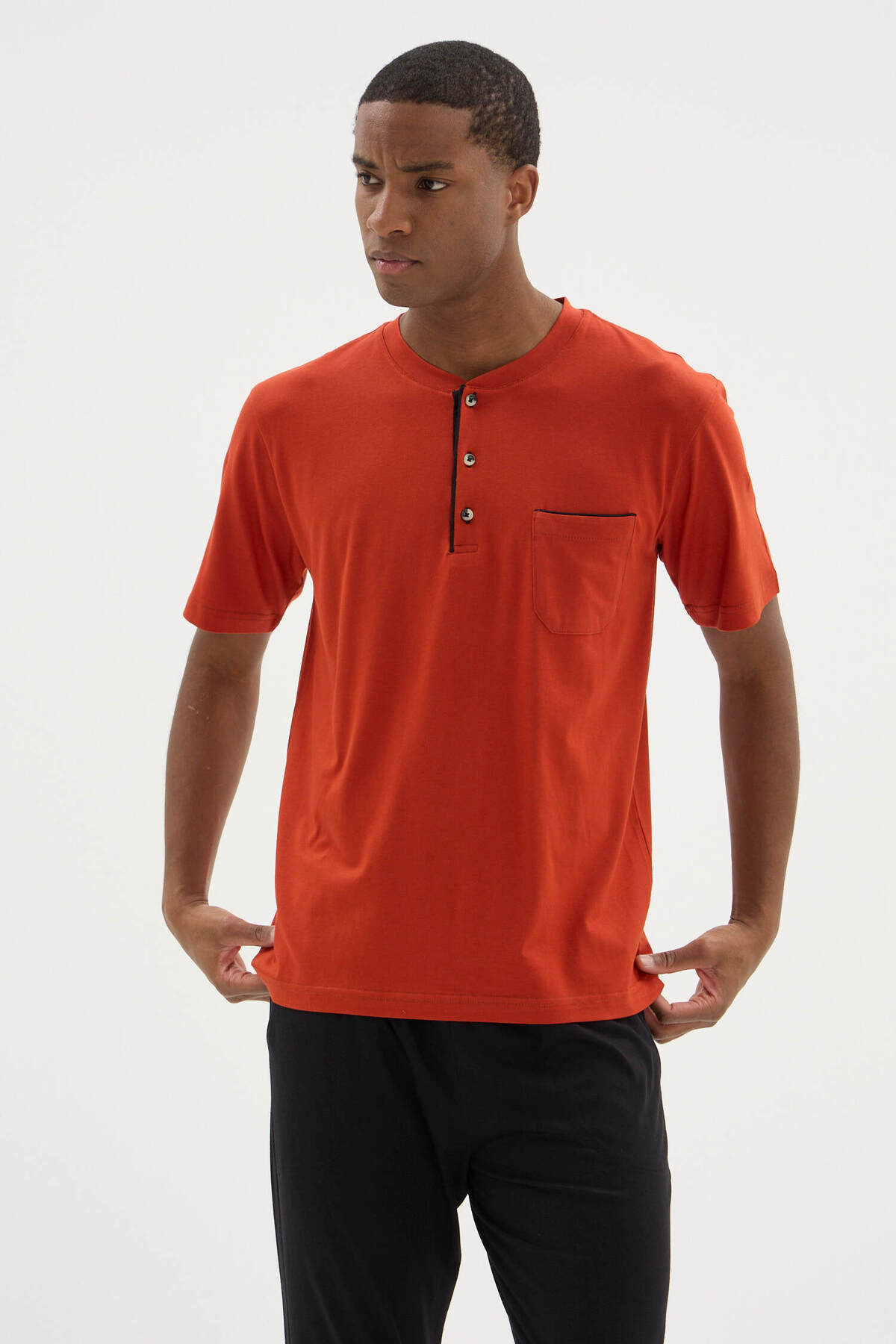 New Modal-Cotton Men's Short Sleeve Plus Size Pajamas Set