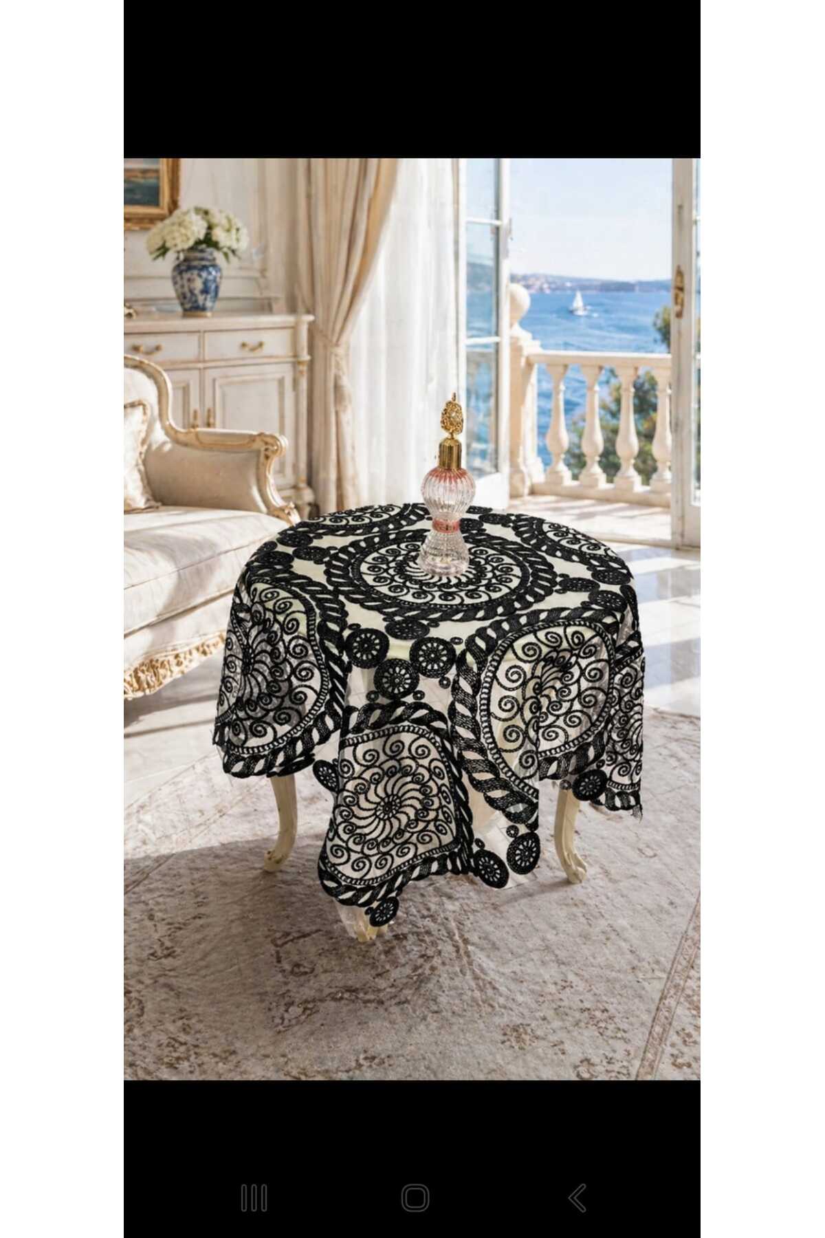 Lux fiskos and tablecloth 95x95cm (glitter-free -natural corduroy)