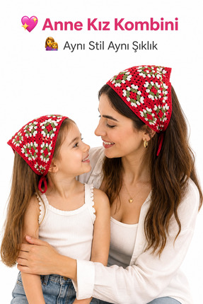 HAİRDNA Anne Kız Kombin Bandana El Örgüsü Saç Bandı Bohem Stil Ayarlanabilir ...