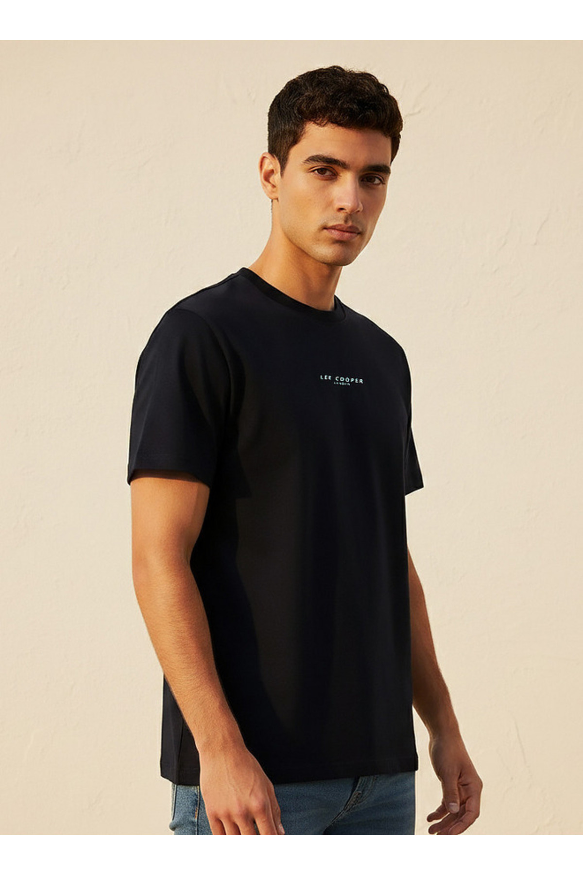 Lee Cooper Men Regular Fit Crew Neck Short Sleeve Logo Print T-shirt