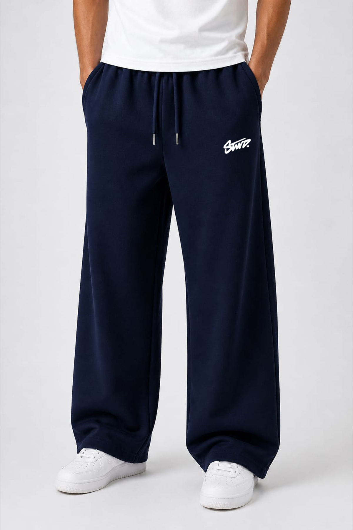 ZAVIXO Men's Wide-Leg Pants Soft Fabric Comfortable and Casual