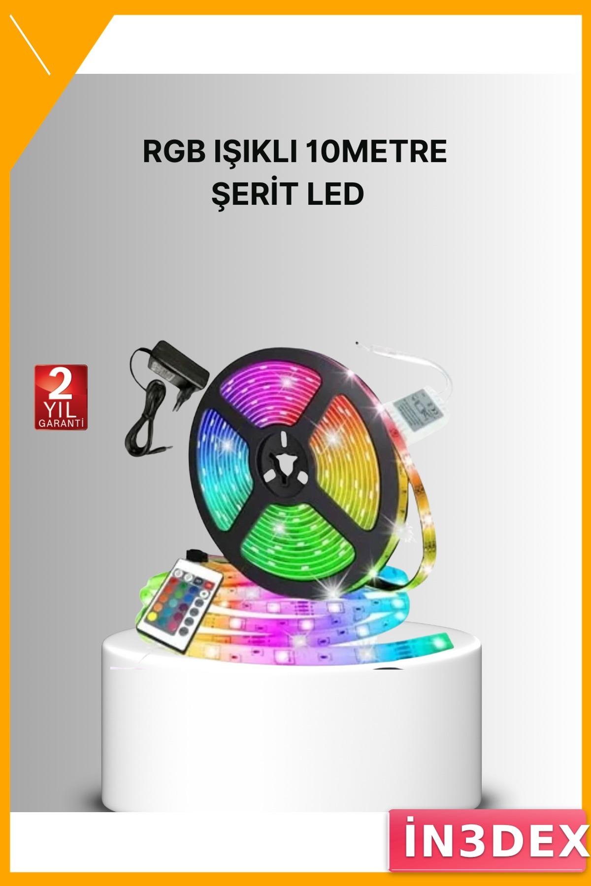 RGB Uzaktan Kumandalı Esnek Şerit LED Işık USB Dekoratif Aydınlatma