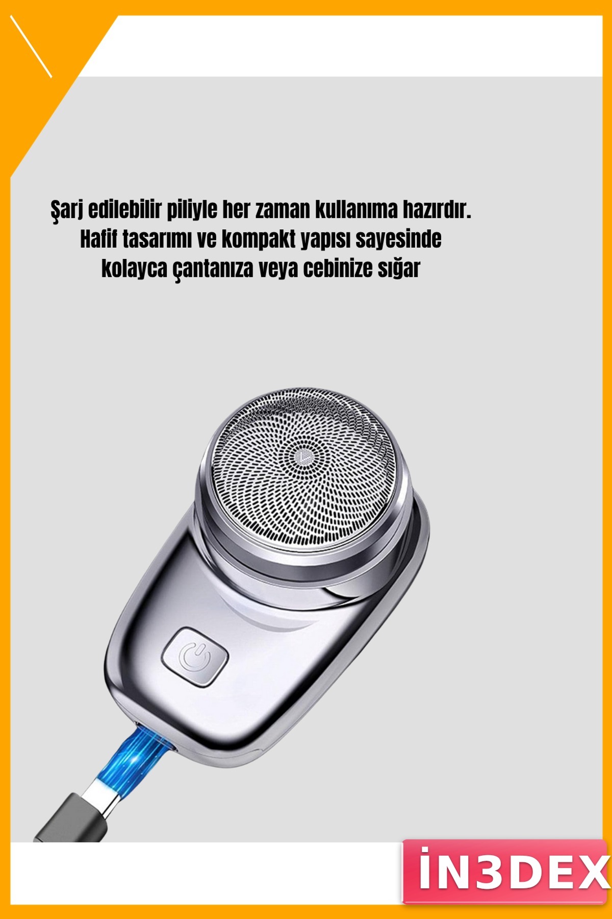 Mini Şarjlı Tıraş Makinesi Hassas Kesim Hızlı Şarj Taşınabilir