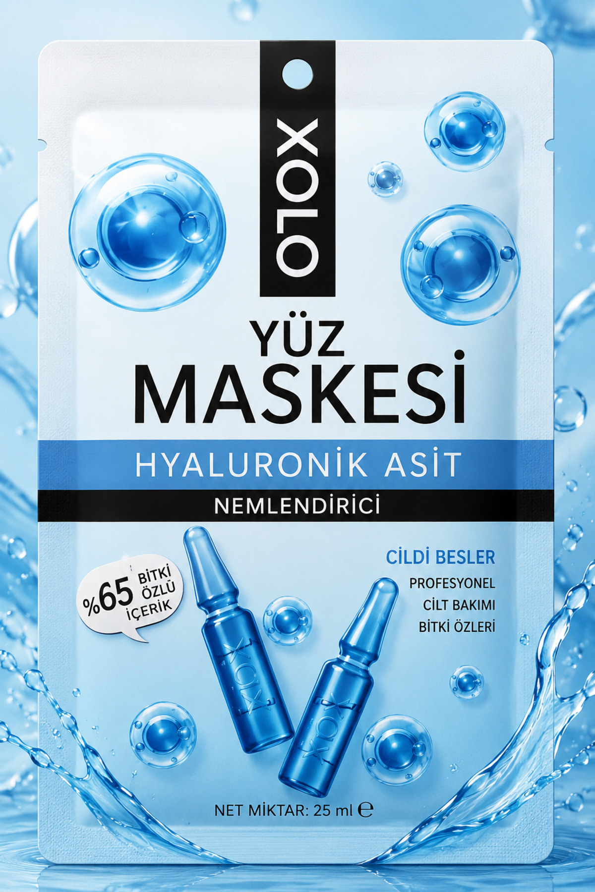 xolo Nemlendirici Yüz Maskesi Hyaluronik Asit Yoğun Nem Işıltı Veren 25 ml — 33HNTFGD83