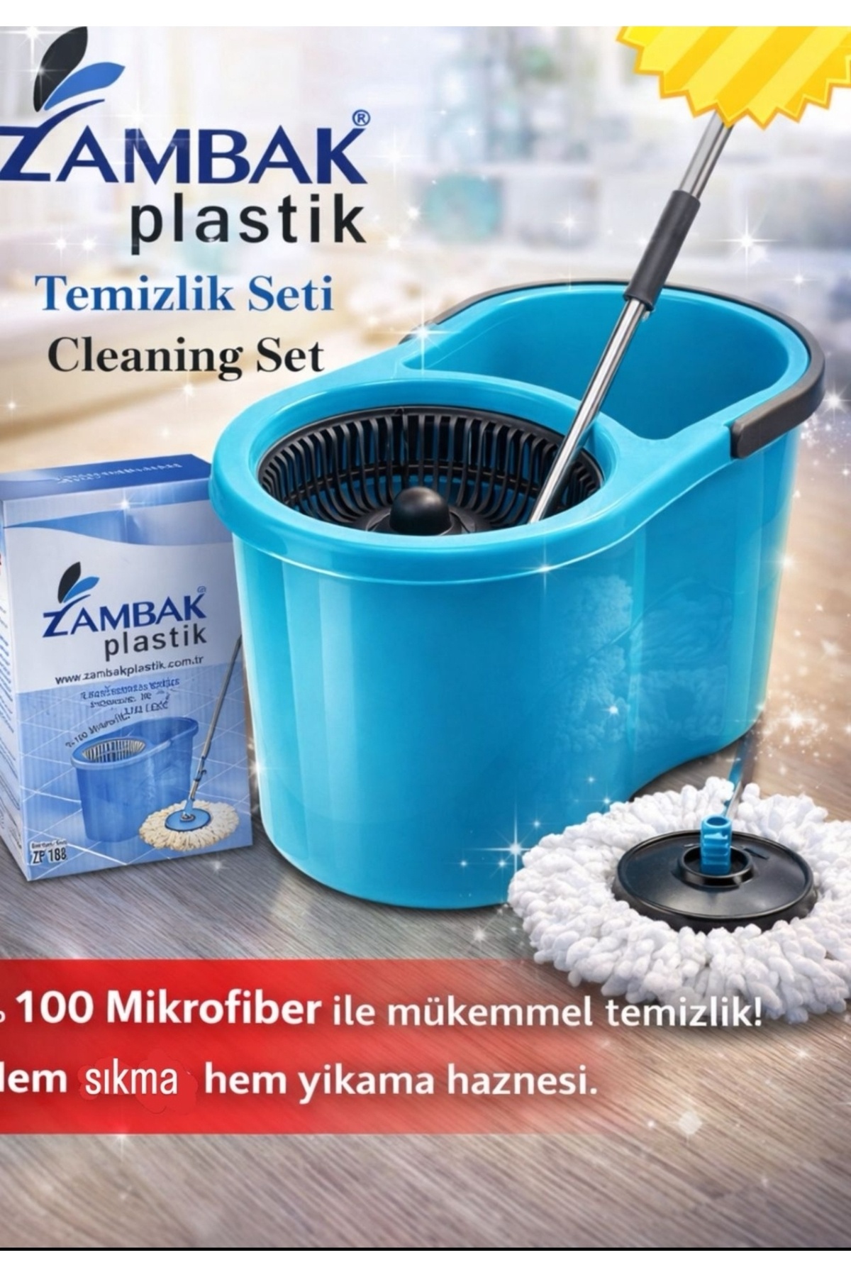  household 4本セット Zambak PLASTİK TEMİZLİK SETİ - Fiyatı, Yorumları