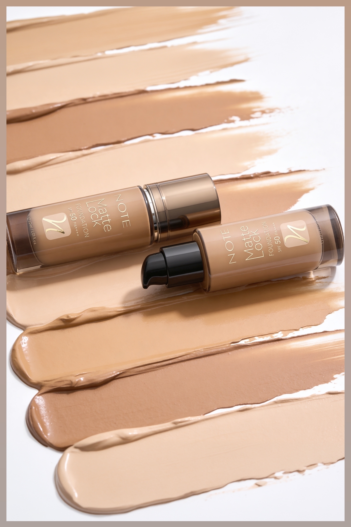 کرم پودر مات لاک ۱۱۰ بژ خالص SPF 50 با خاصیت خنک‌کنندگی بالا — بژ FND MATTE LOCK — تصویر 6 از 6