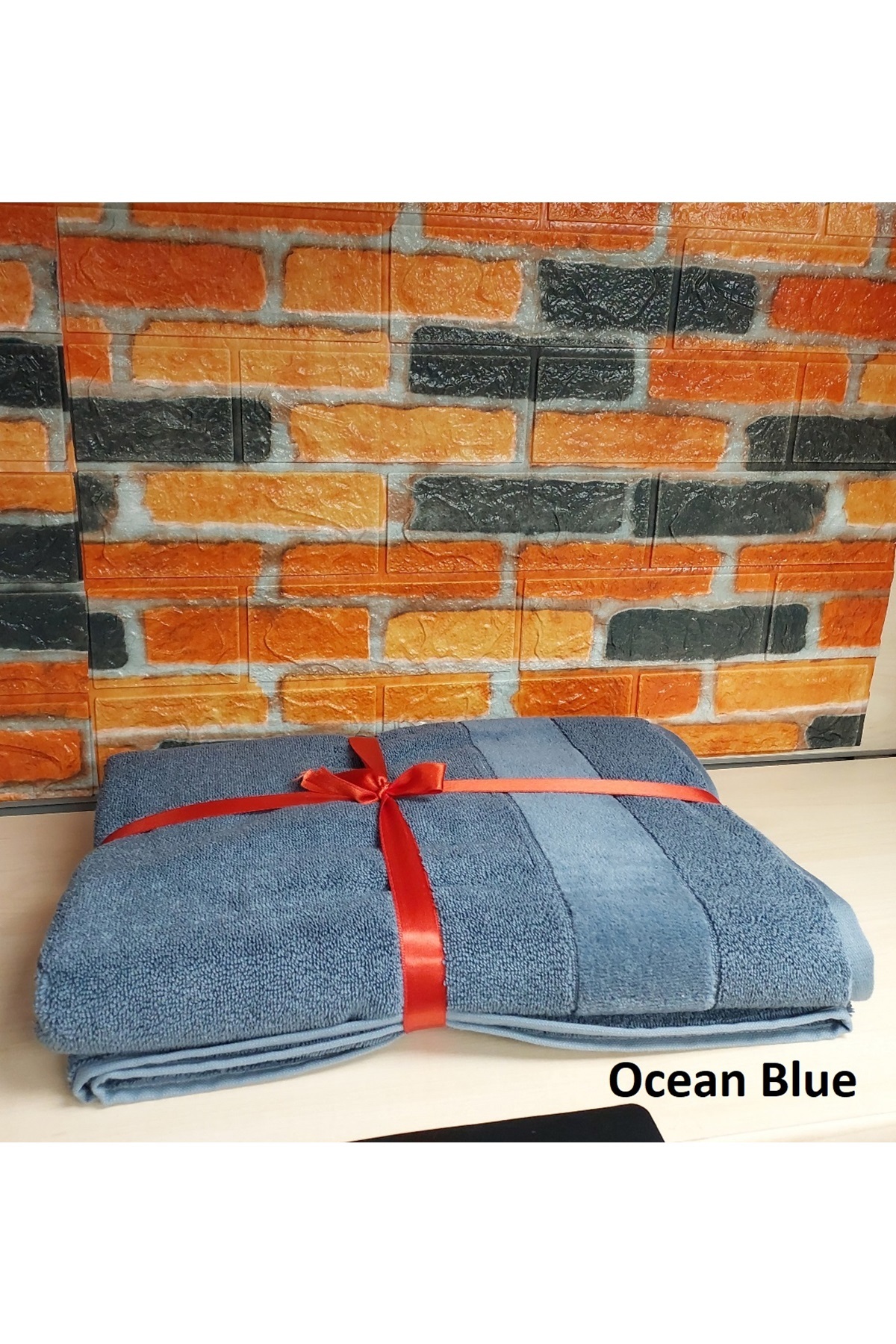 Svv Border Thick and Super Absorbent New Series Bath Towel (76x147) - Ocean Blue