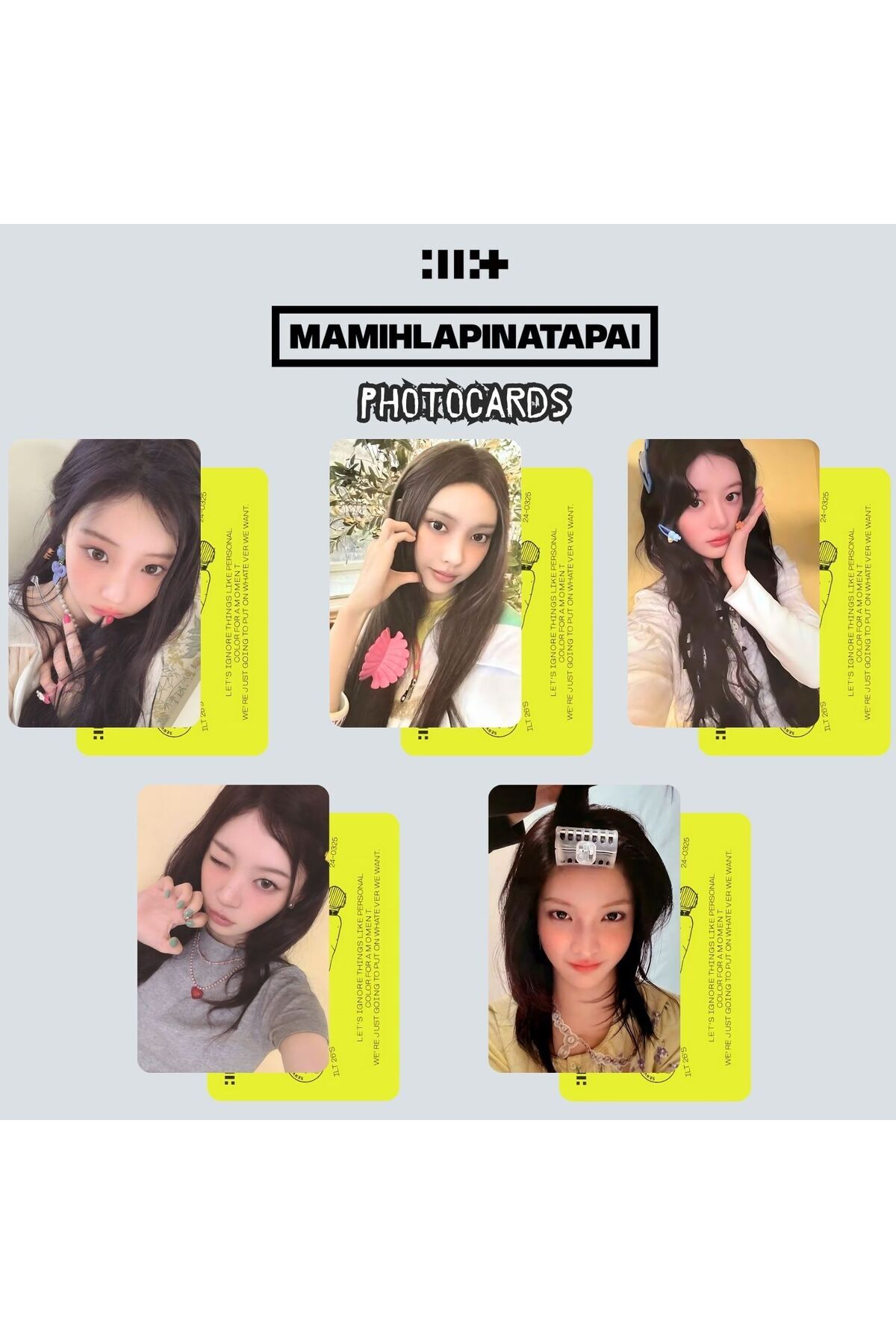 Kpop Dünyasi ILLIT '' MAMIHLAPINATAPAI '' GRWM Ver. Photocards Set