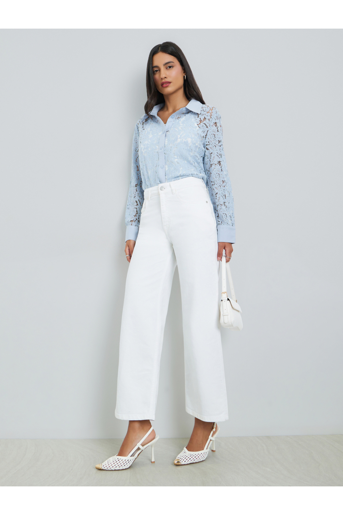 Styli Women Off White Mid Rise Straight Leg Jeans