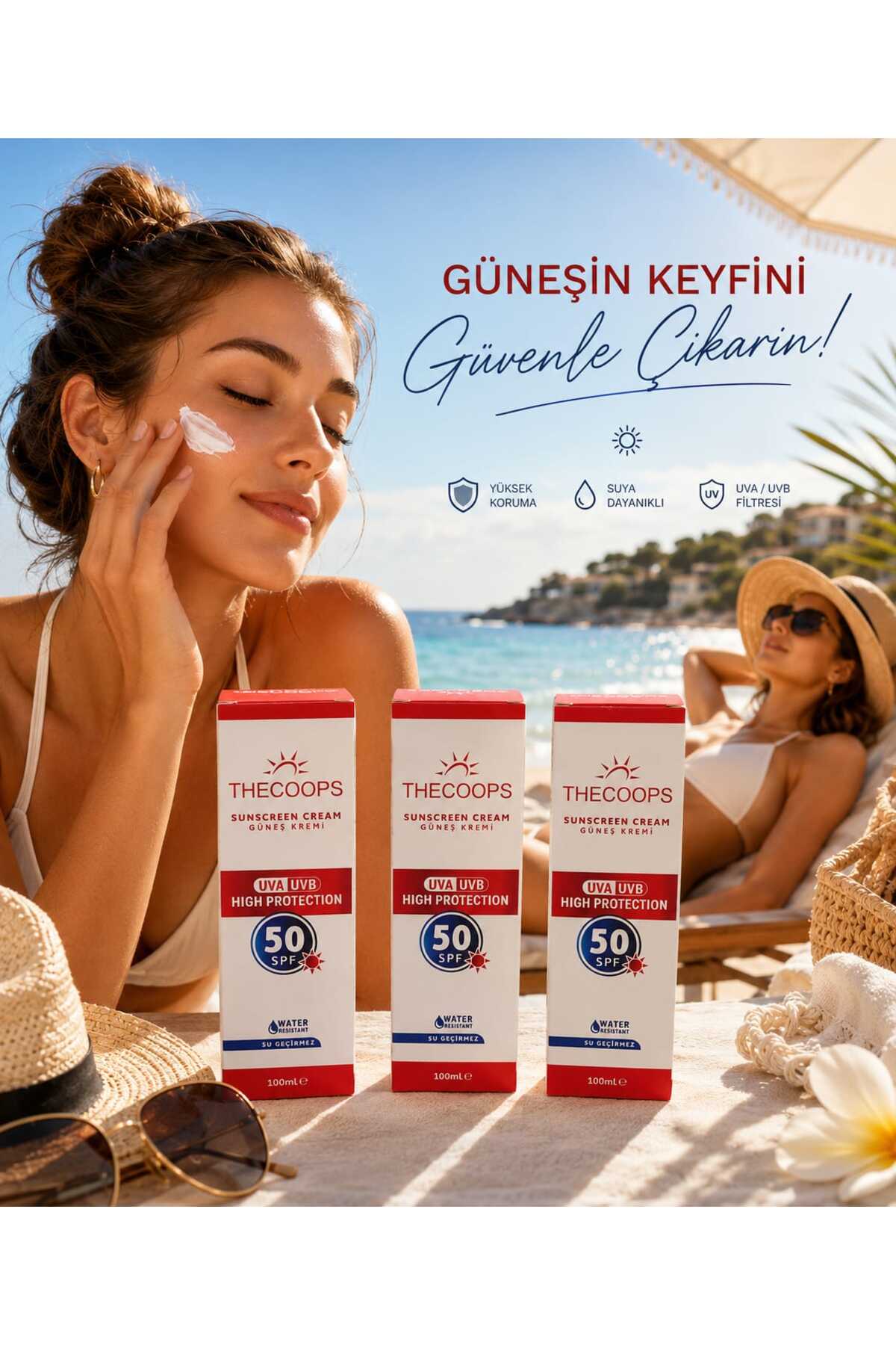 Güneş Kremi 50 SPF 100 Ml ( 1 Alana 1 Bedava ) — gns-01