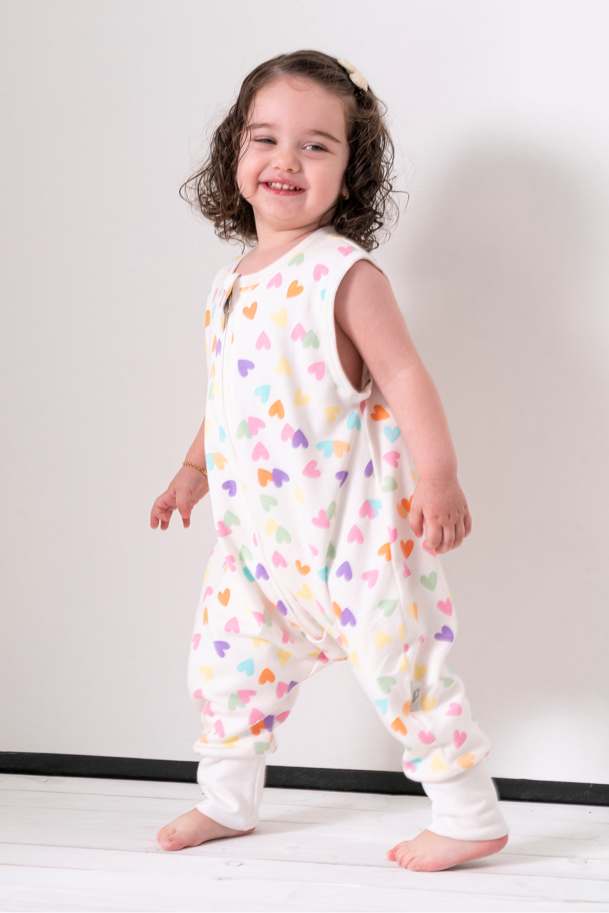 Baby & Kids Sleeping Bag 1.0 tog With Removable Sleeves (2 Uses), Double Layer, Non-Fiber, 100% Cotton, Oeko-Tex Certified