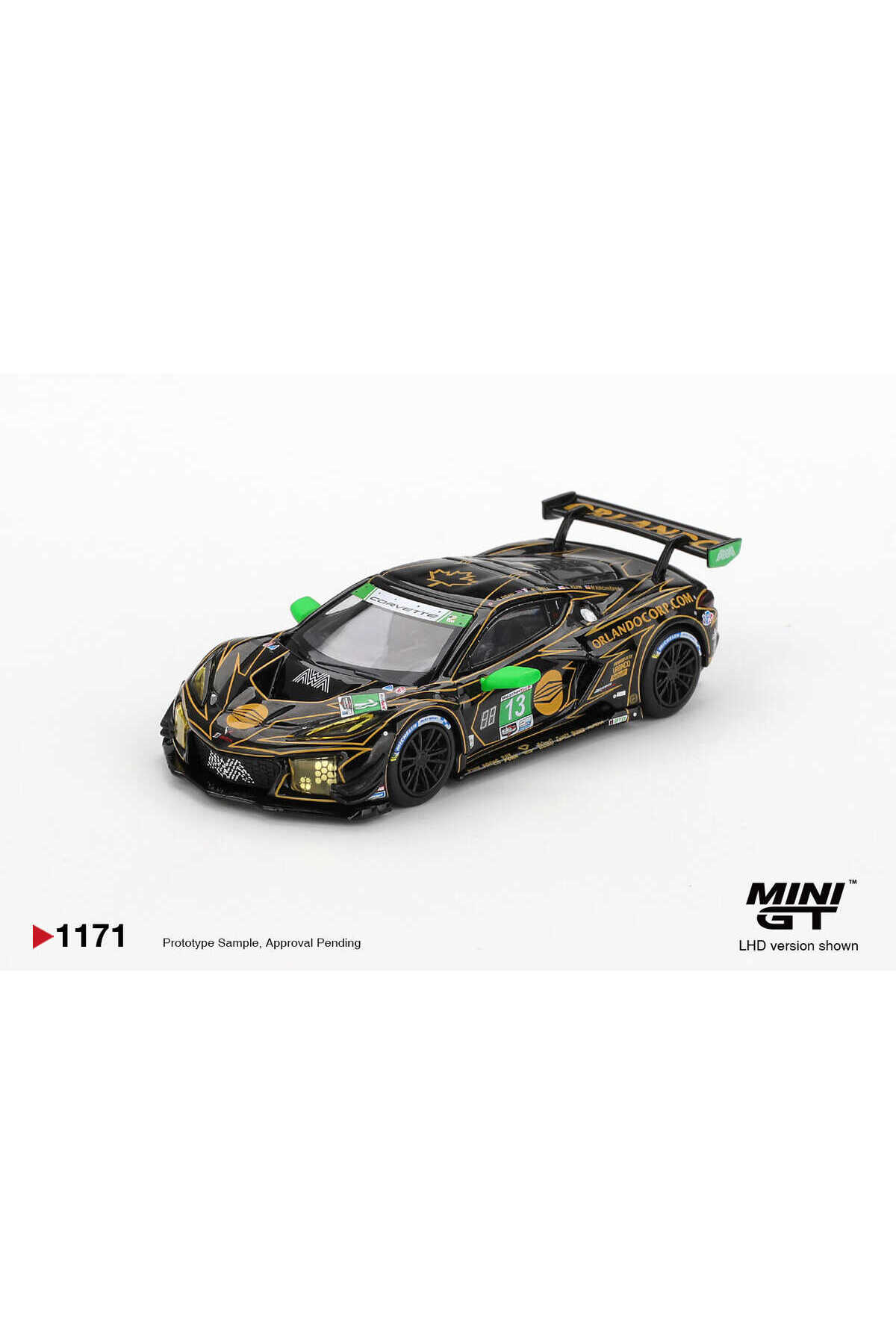 mini gt 1/64 1171 Chevrolet Corvette Z06 GT3.R #13 AWA 2025 IMSA