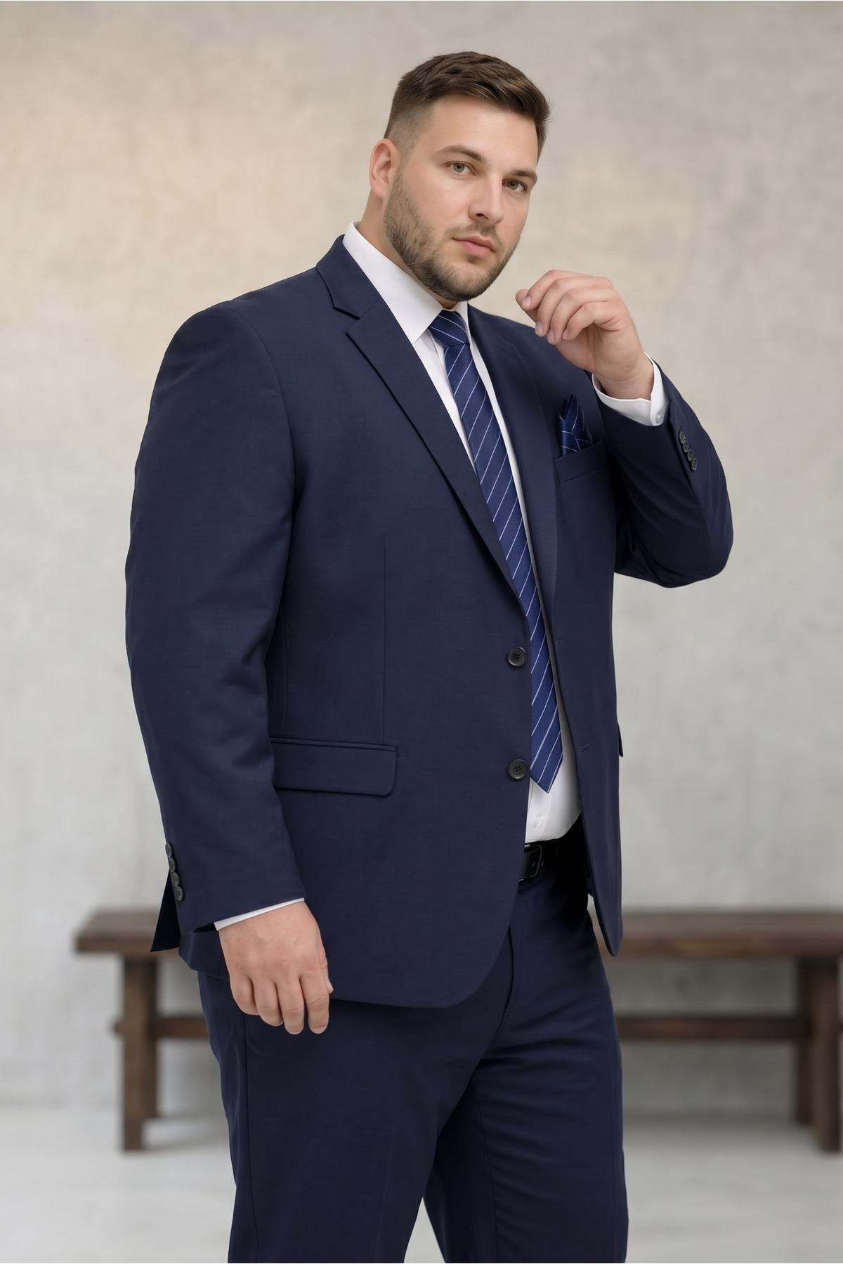 AtlasGiyim Erkek Klasik Kesim Battal 4 Drop Takım Elbise görsel 4