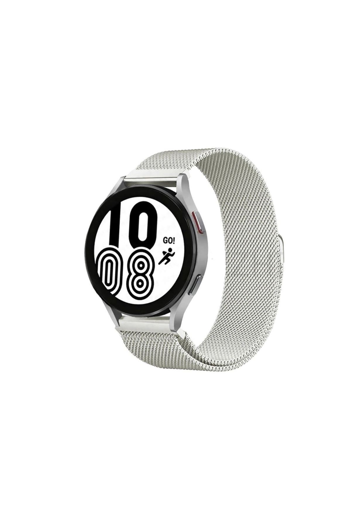 Samsung Galaxy Watch 4 Metal Mıknatıslı Kordon - Gümüş
