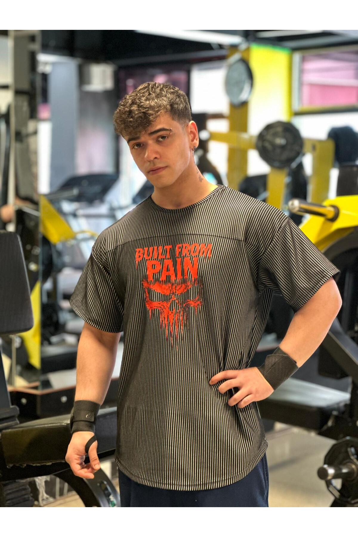 Goat Giyim Fitness Üst Sporcu Baggy Kesim T-Shirt görsel 4