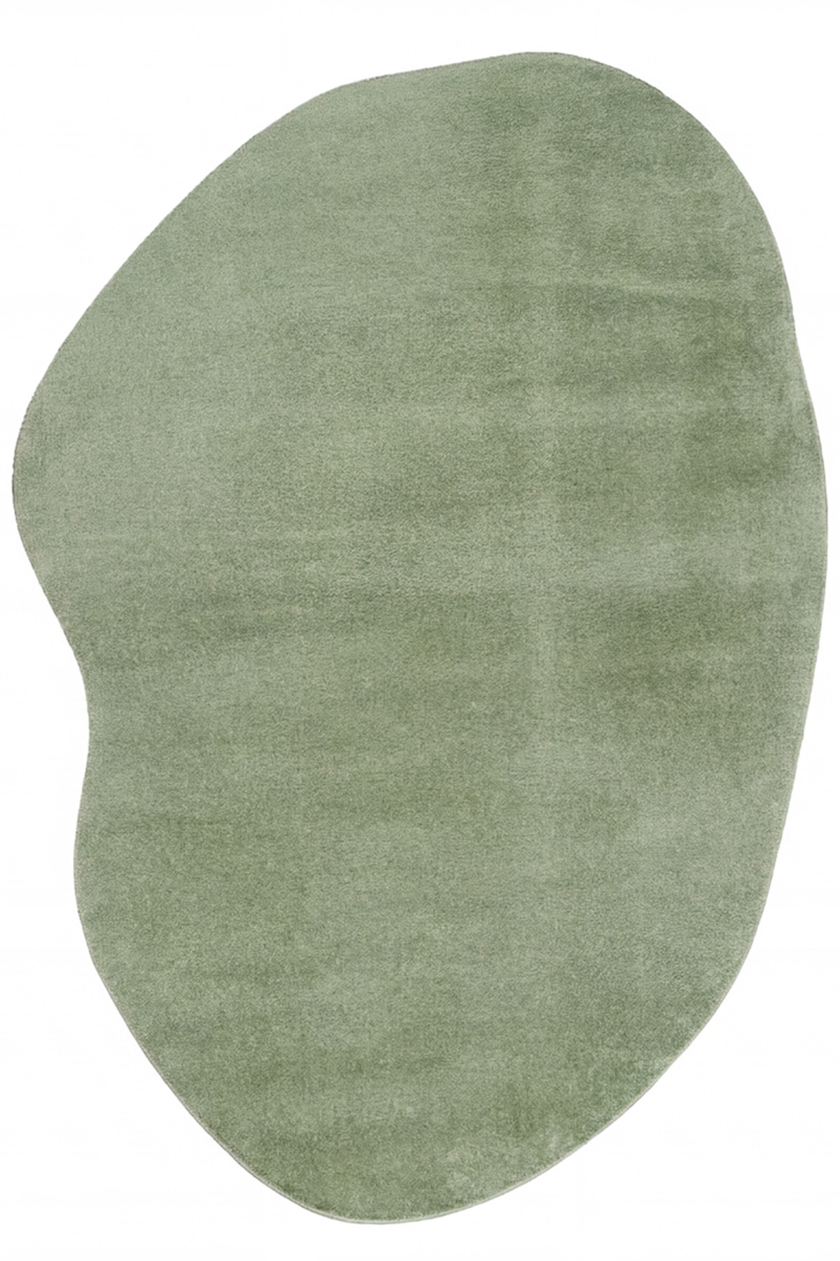 Puffy Green Thick Soft Amorphous Fluffy Fuzzy Minimalist Design Oval Entree Young Bedroom Rug