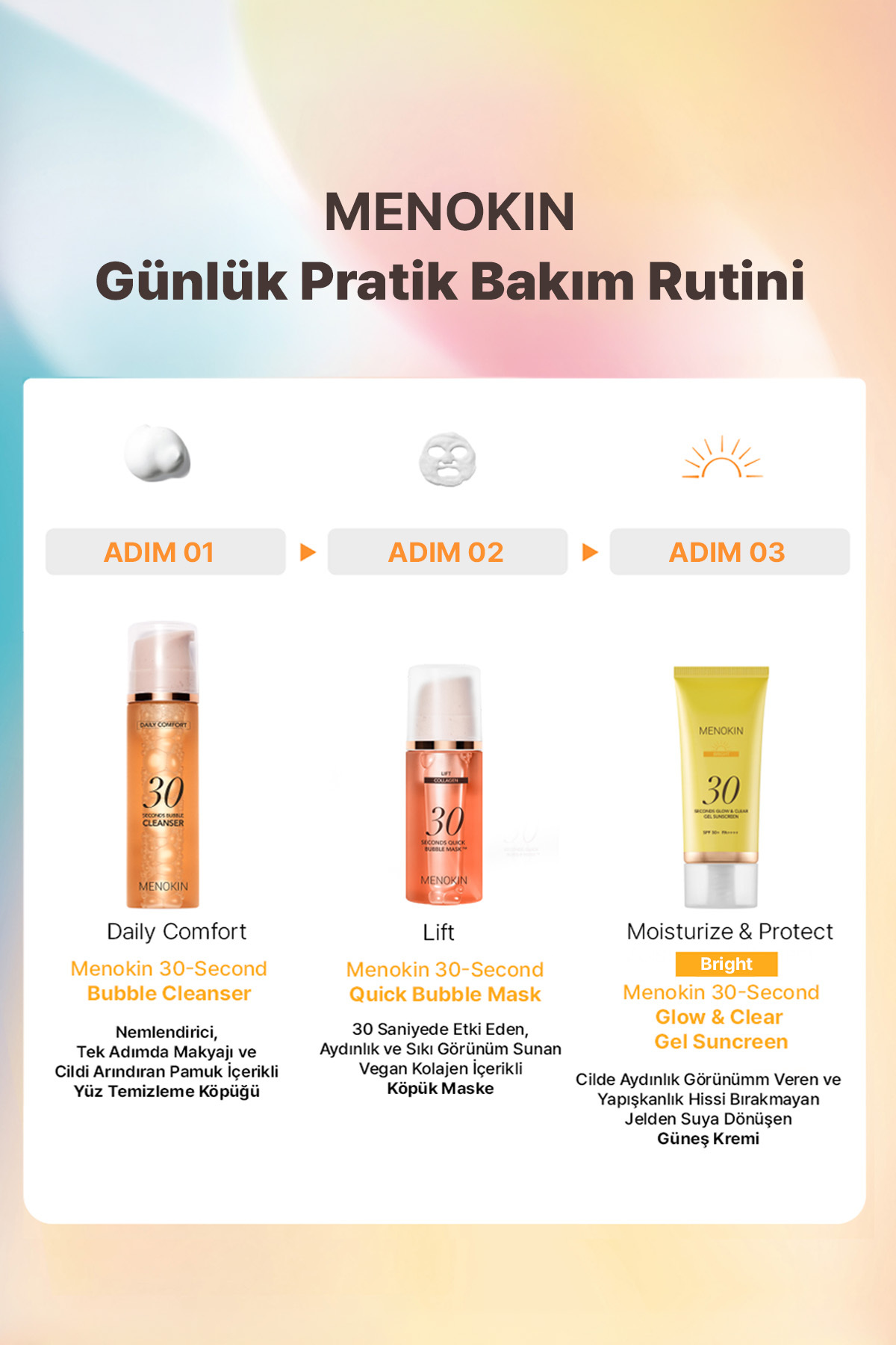 Aydınlatıcı, Jelden Suya Dönüşen Güneş Kremi 30 Seconds Glow & Clear Gel Sunscreen (Bright) — 8809739130611 — تصویر 8 از 9