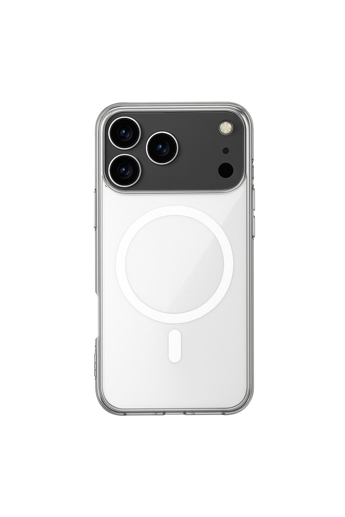 iPhone 17 Pro Max Kılıf Magneticsafe Şeffaf Silikon - Şeffaf