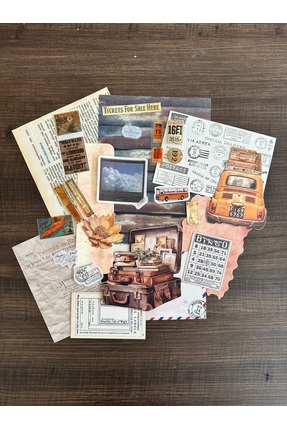 theworkshop Seyahat Temalı Sticker ve Kolaj Kiti