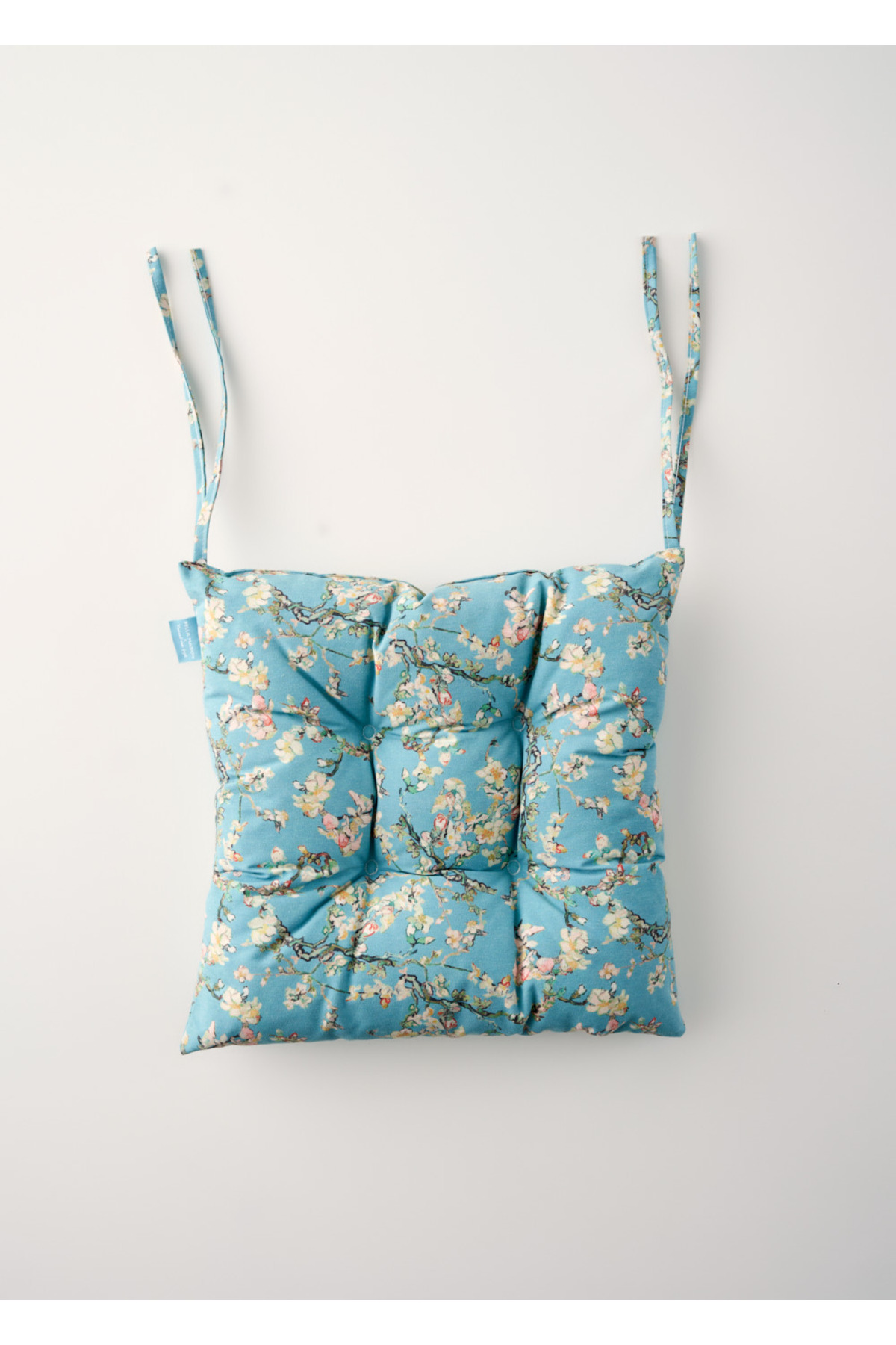 Van Gogh Almond Blossom Chair Cushion Turquoise (40x40 cm)