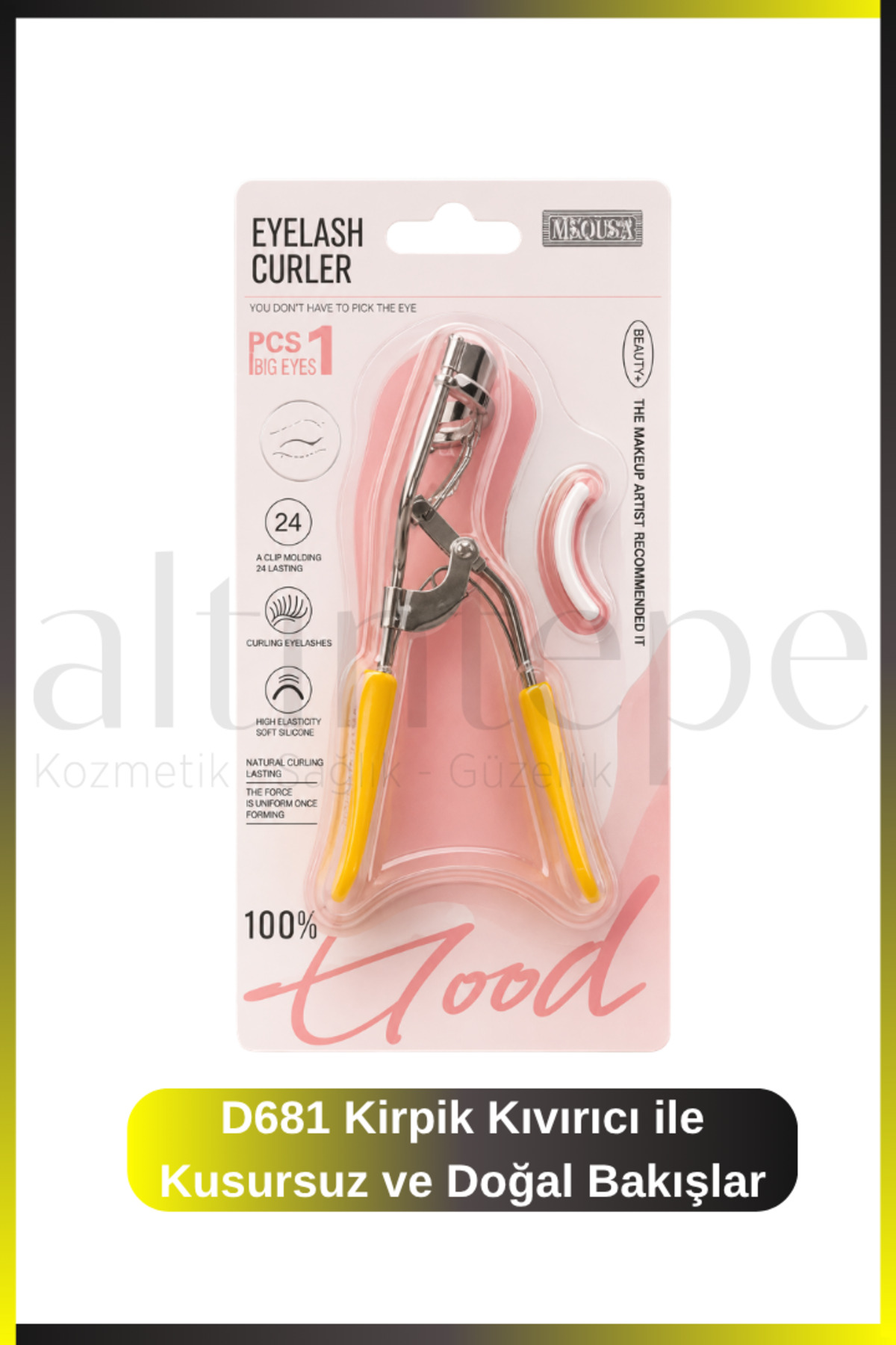 Altıntepeshop Kirpik Kıvırıcı No.D681 — زرد 6971383636824