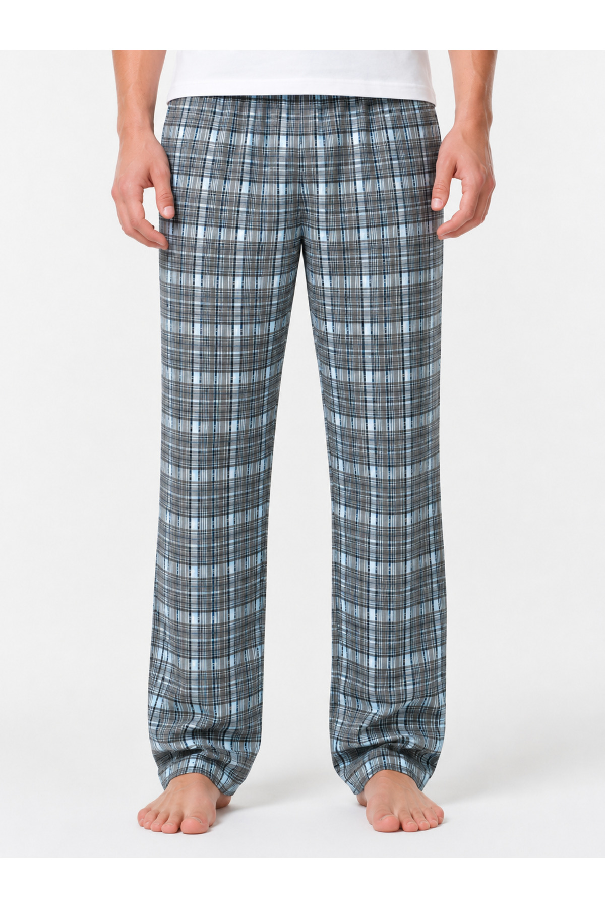 Sude HOMEWEAR Erkek Ekose Desenli Alt Pijama görsel 2