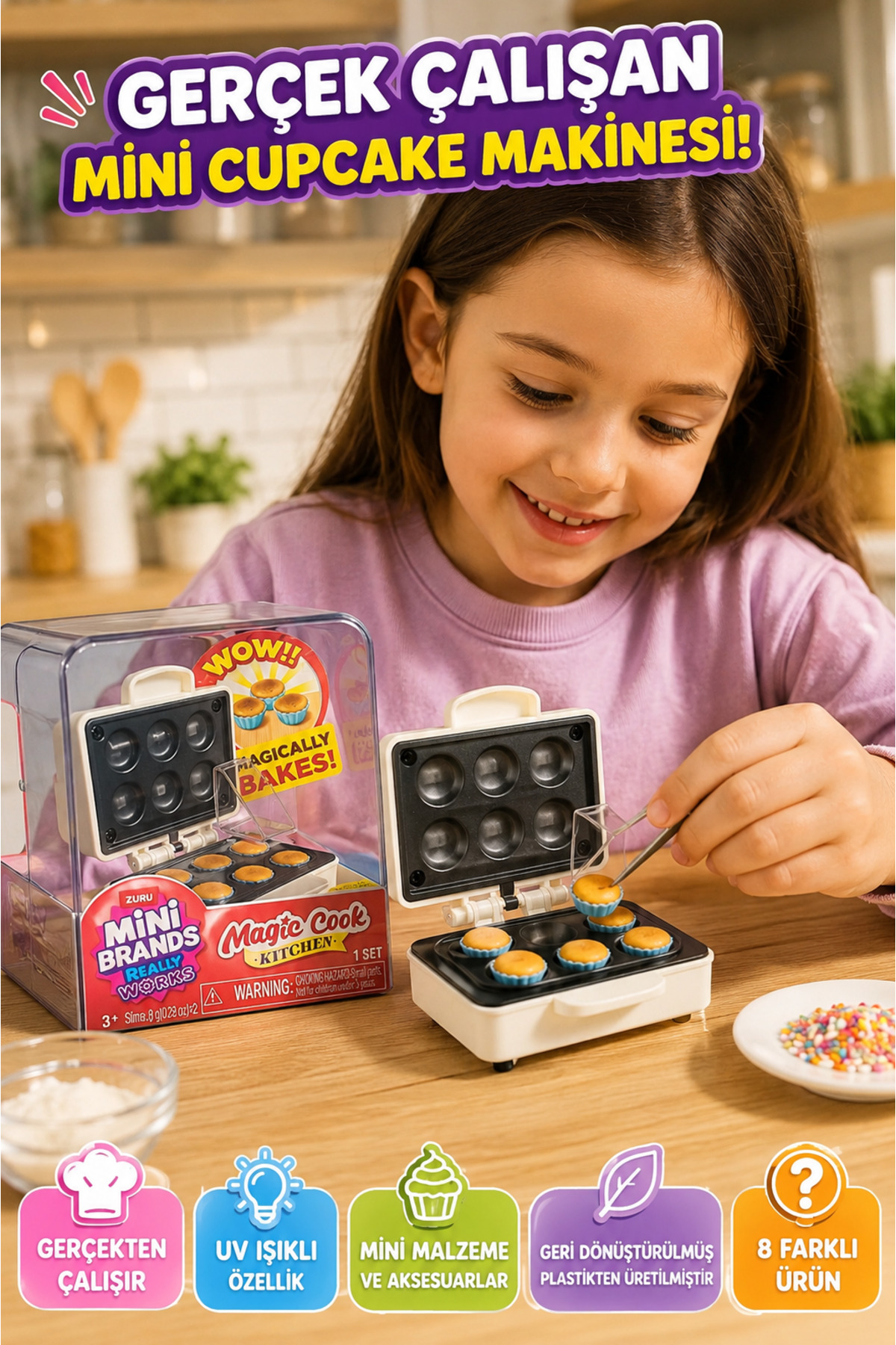yuancon minidx 美品 Zuru Mini Brands Really Works Magic Cook Kitchen Cupcake Makinesi
