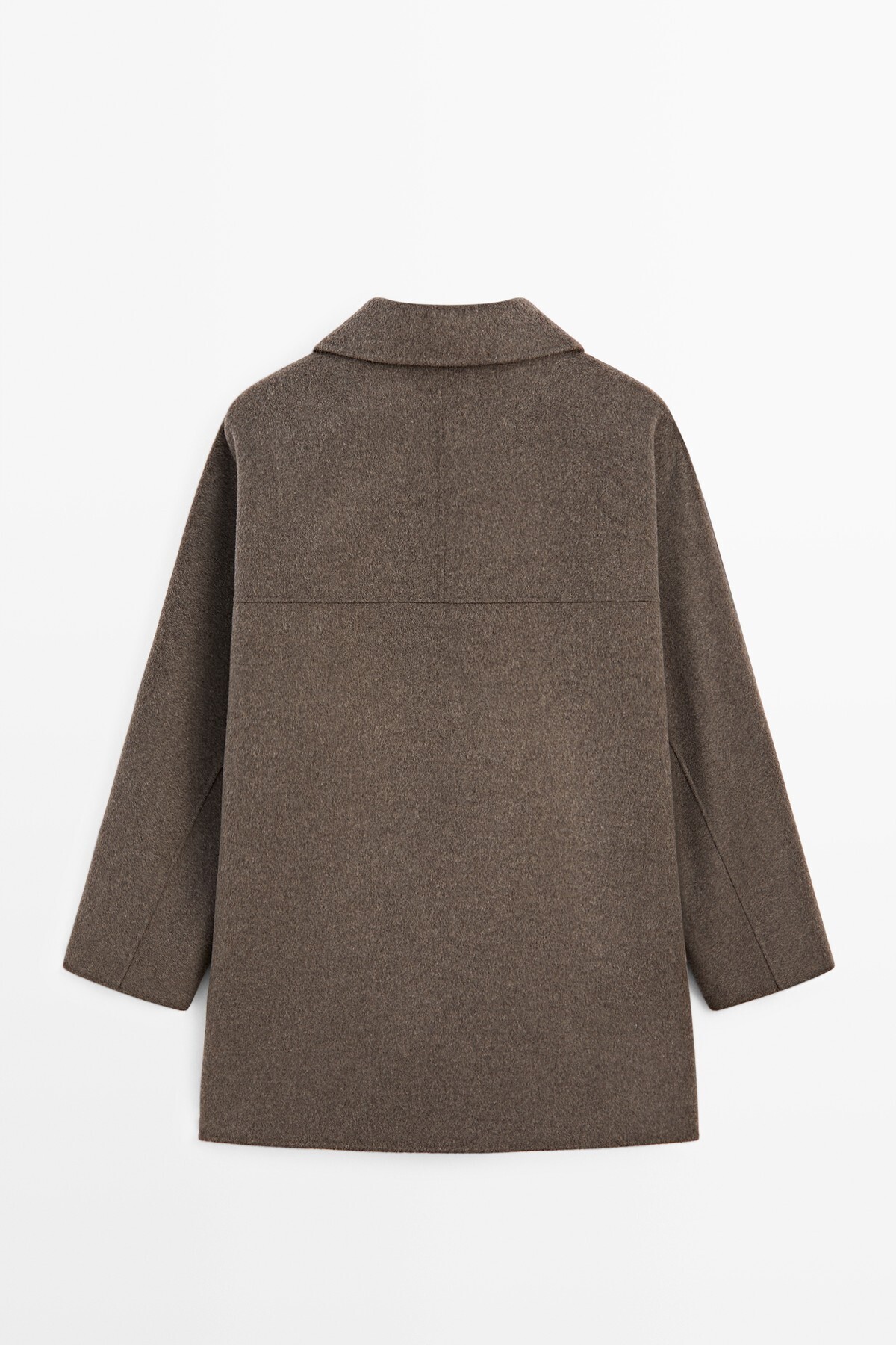 Massimo Dutti Melanj yün karışımlı kaban görsel 8